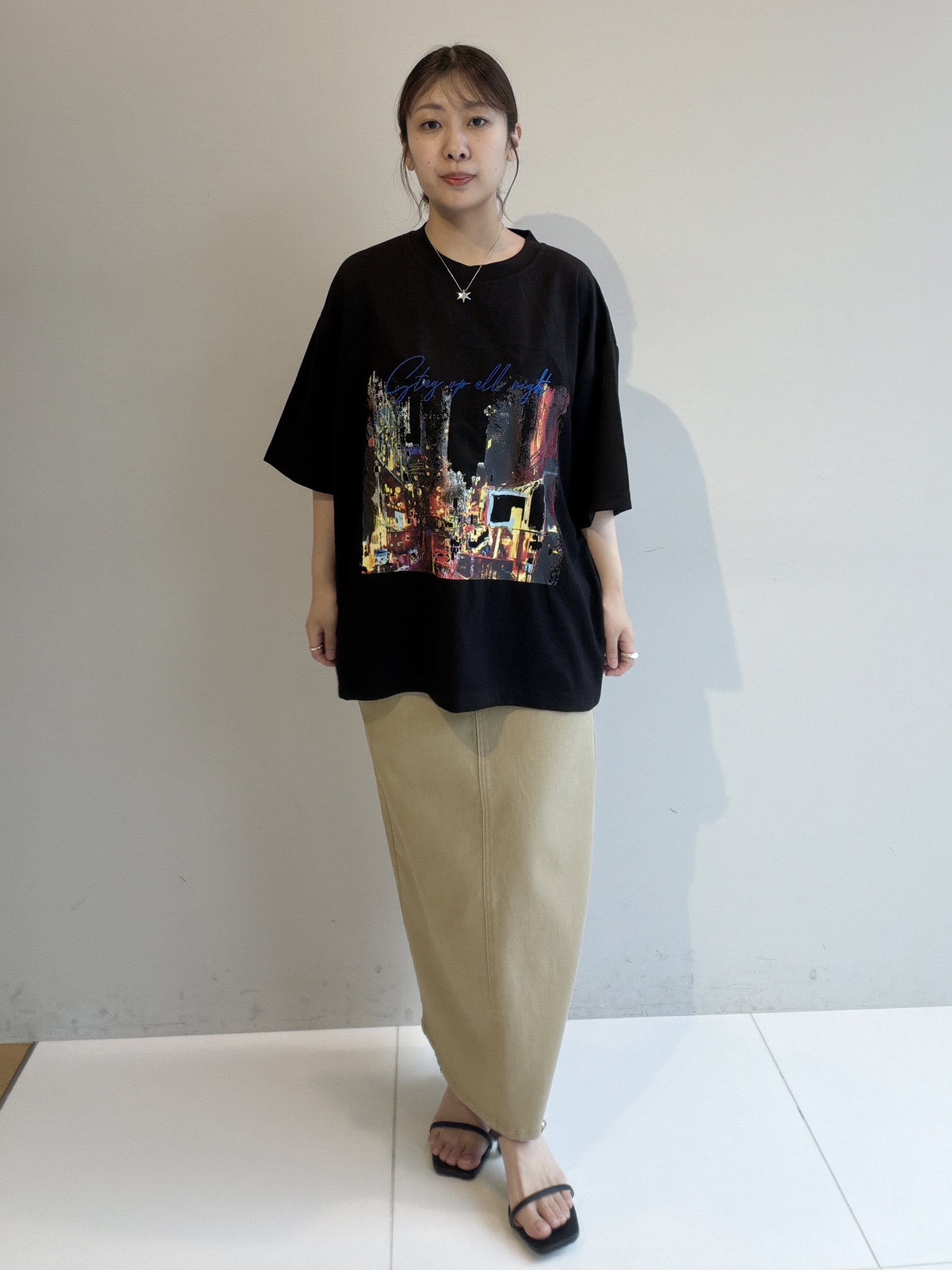 abeさんの「tk.TAKEO KIKUCHI｜ブラシ刺繍半袖Ｔシャツ」を使ったコーディネート