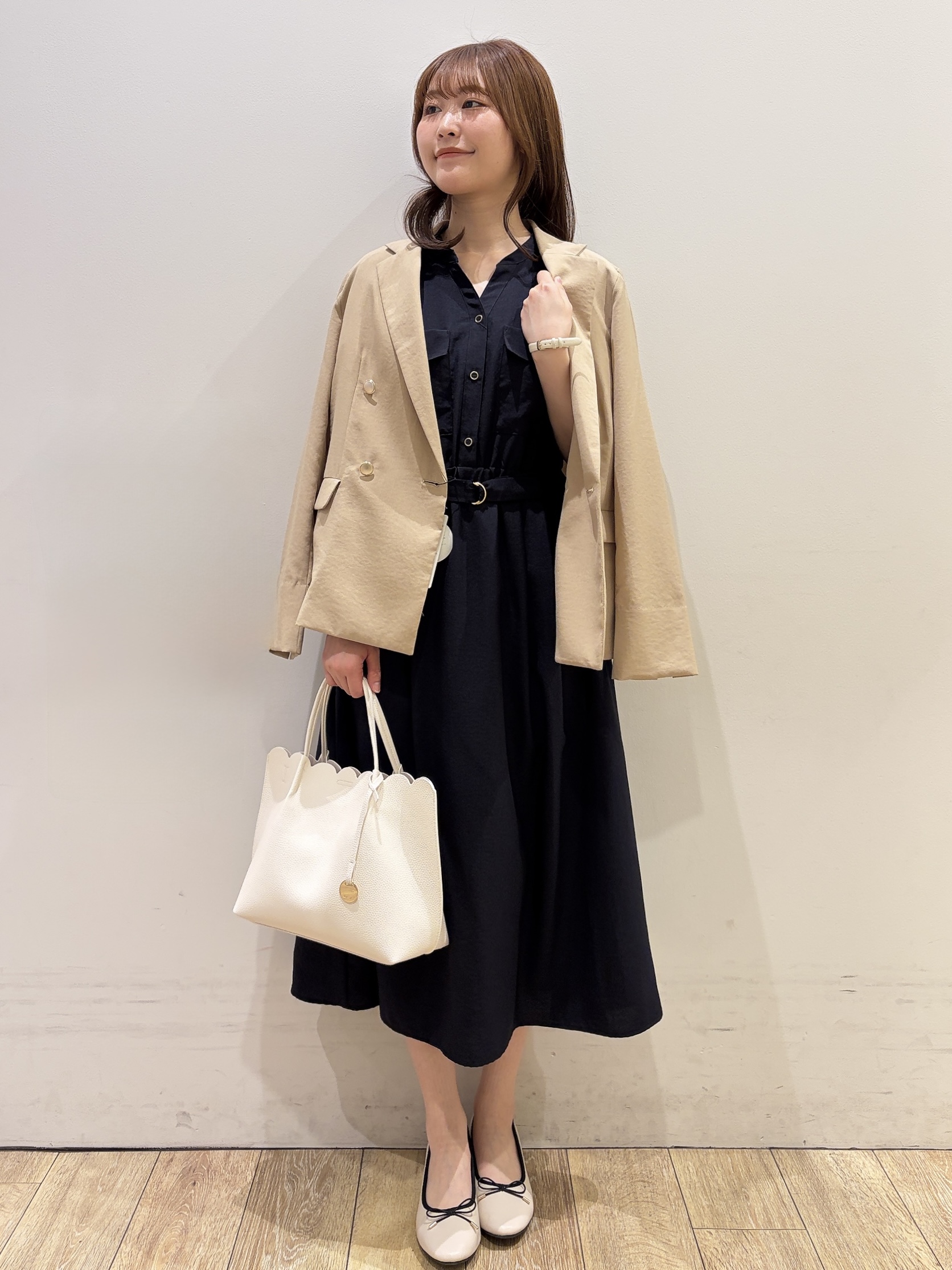MOMOさんの「index｜《再入荷》ダブルブレストテーラードジャケット【接触冷感／吸水速乾／イージーアイロン／防シワ／洗濯機O」を使ったコーディネート