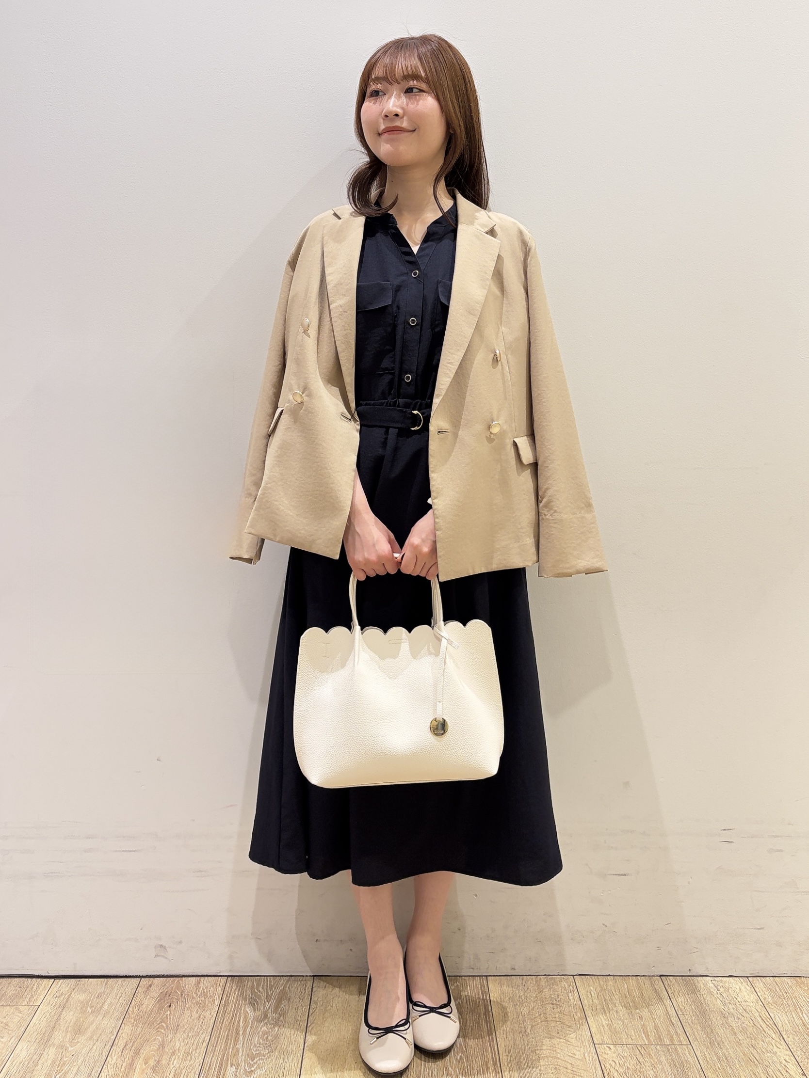 MOMOさんの「index｜《再入荷》ダブルブレストテーラードジャケット【接触冷感／吸水速乾／イージーアイロン／防シワ／洗濯機O」を使ったコーディネート