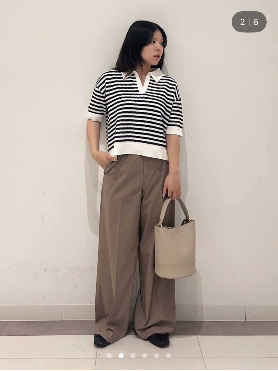 とりみさんの「DRESSTERIOR｜【接触冷感/セットアップ可】ストレッチ ワイドパンツ」を使ったコーディネート