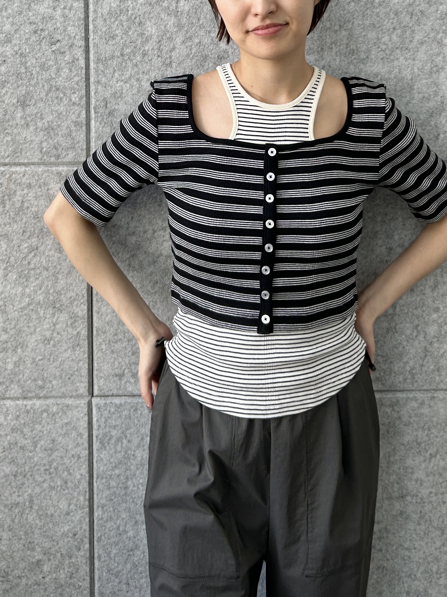 harunaさんの「CODE A｜Robert P. Miller＊CODE A｜twin layer tank set」を使ったコーディネート