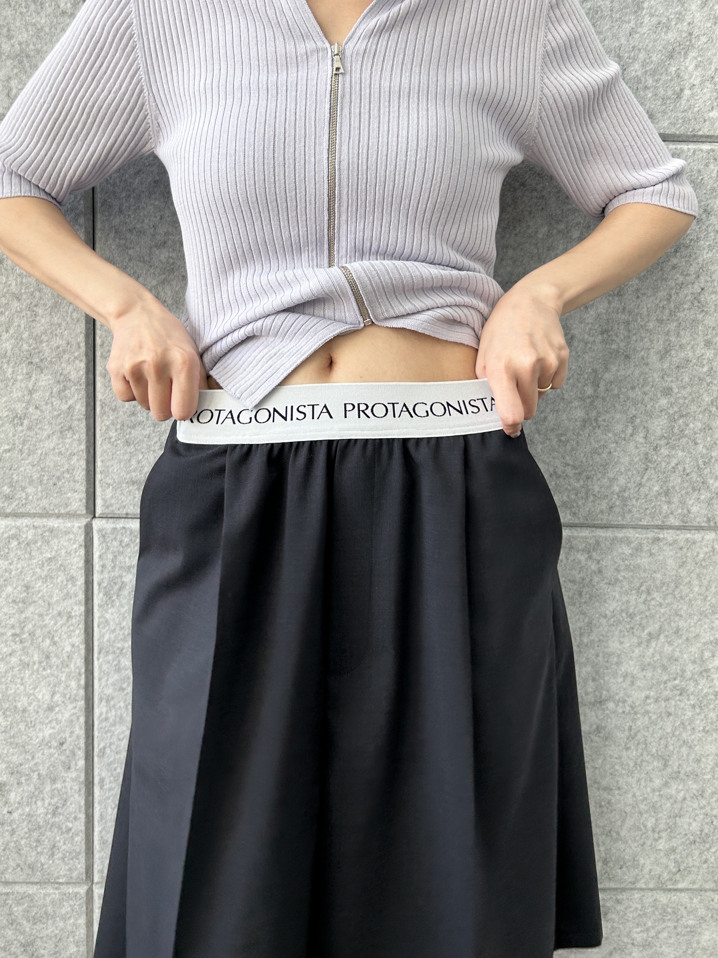 harunaさんの「CODE A｜rib zip cardigan」を使ったコーディネート