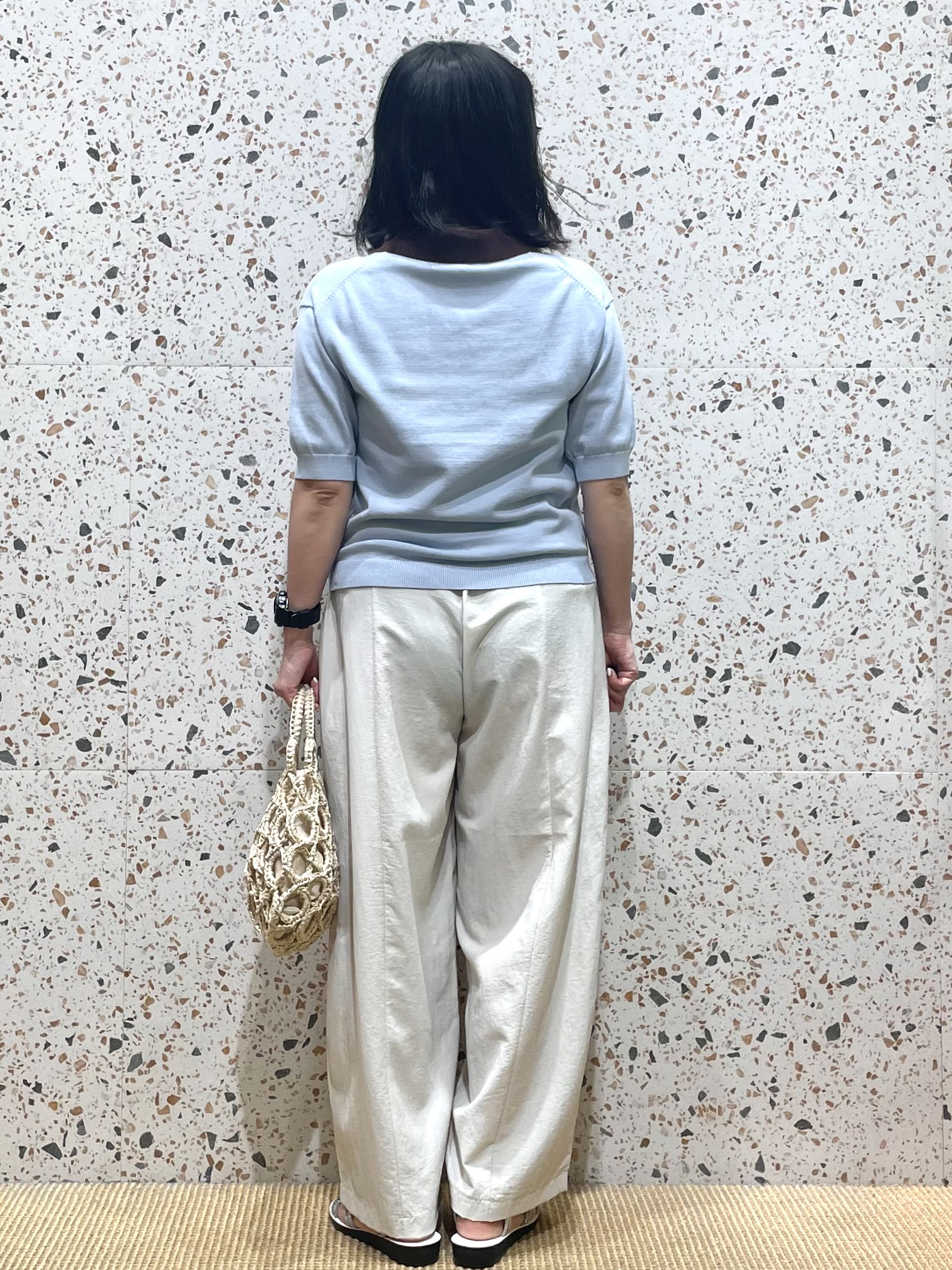 シゲリさんの「OPAQUE.CLIP｜ビッグポロ衿ニット【洗濯機OK】」を使ったコーディネート