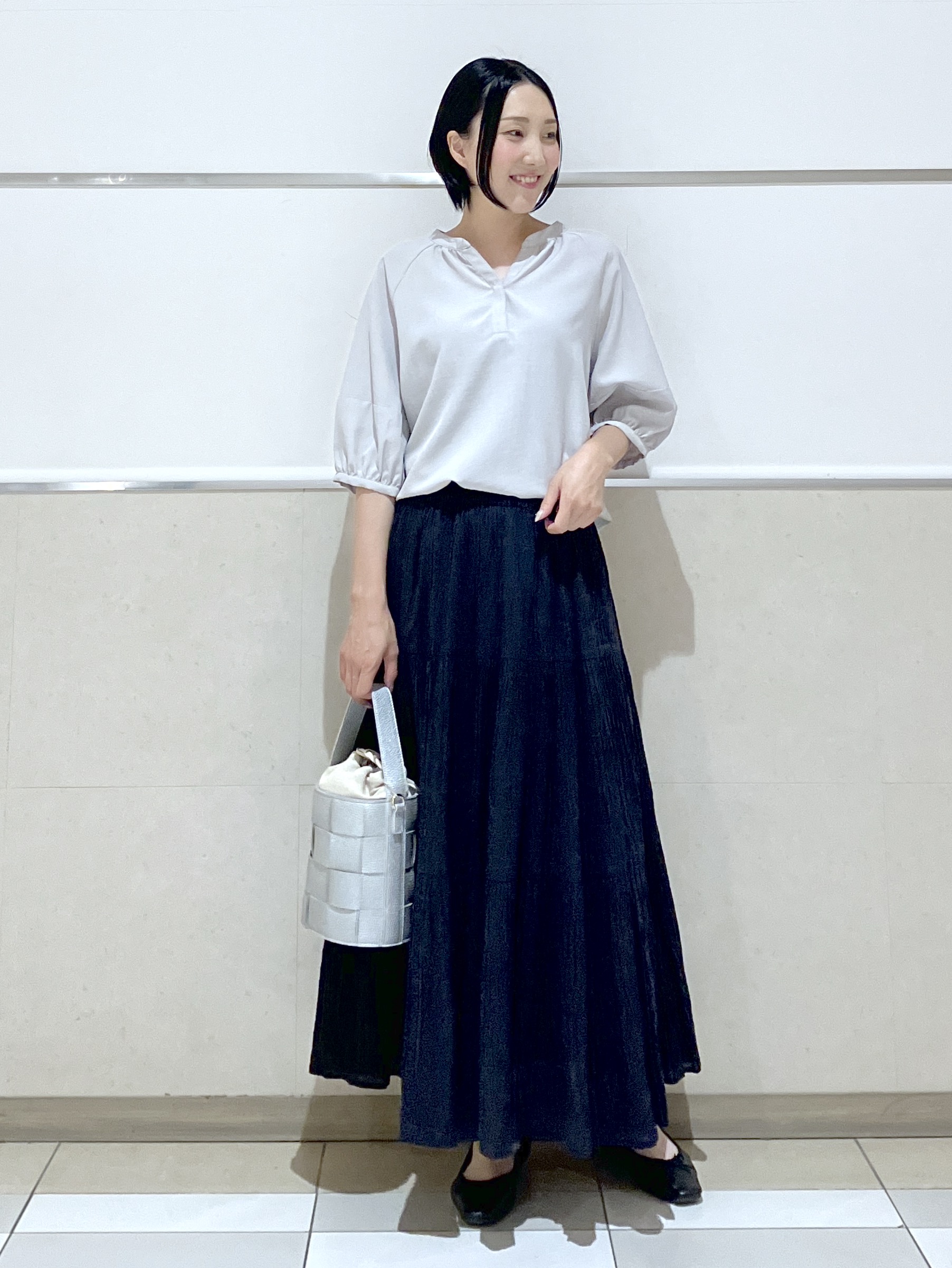 eriko さんの「Dessin｜【洗える】スキッパーライトブラウス」を使ったコーディネート