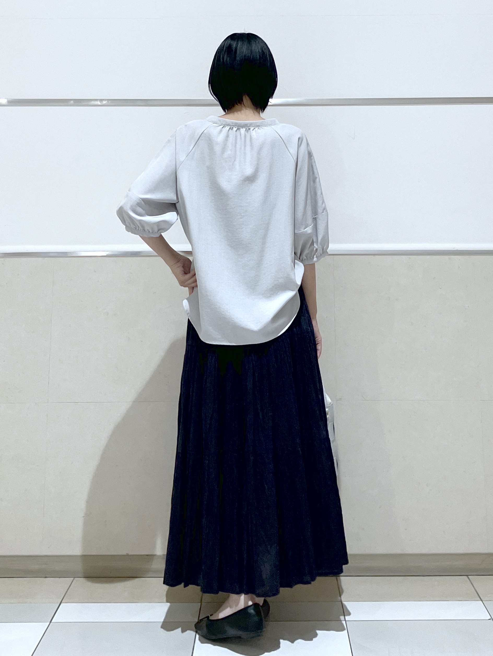 eriko さんの「Dessin｜【洗える】スキッパーライトブラウス」を使ったコーディネート