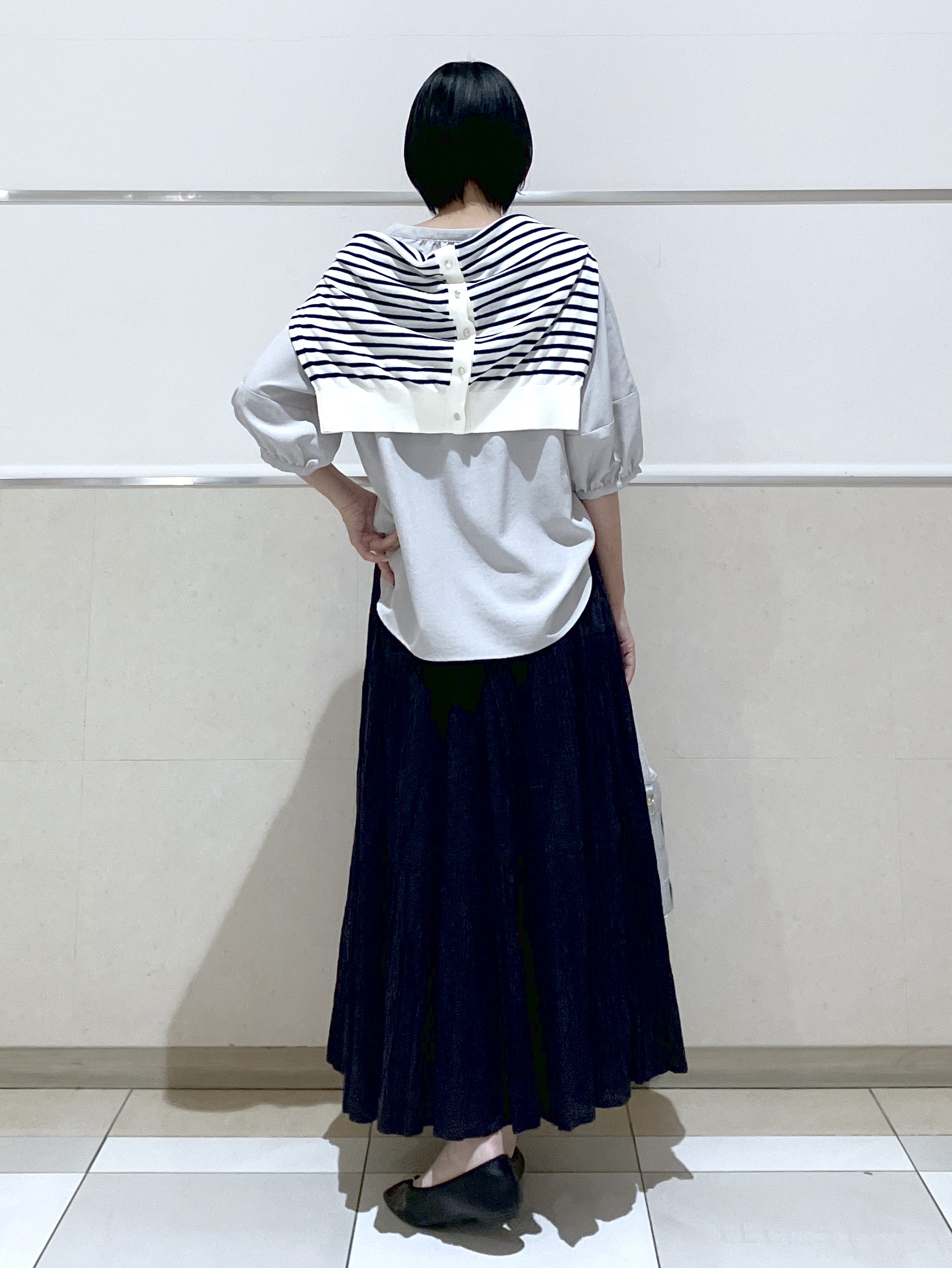 eriko さんの「Dessin｜【洗える】スキッパーライトブラウス」を使ったコーディネート
