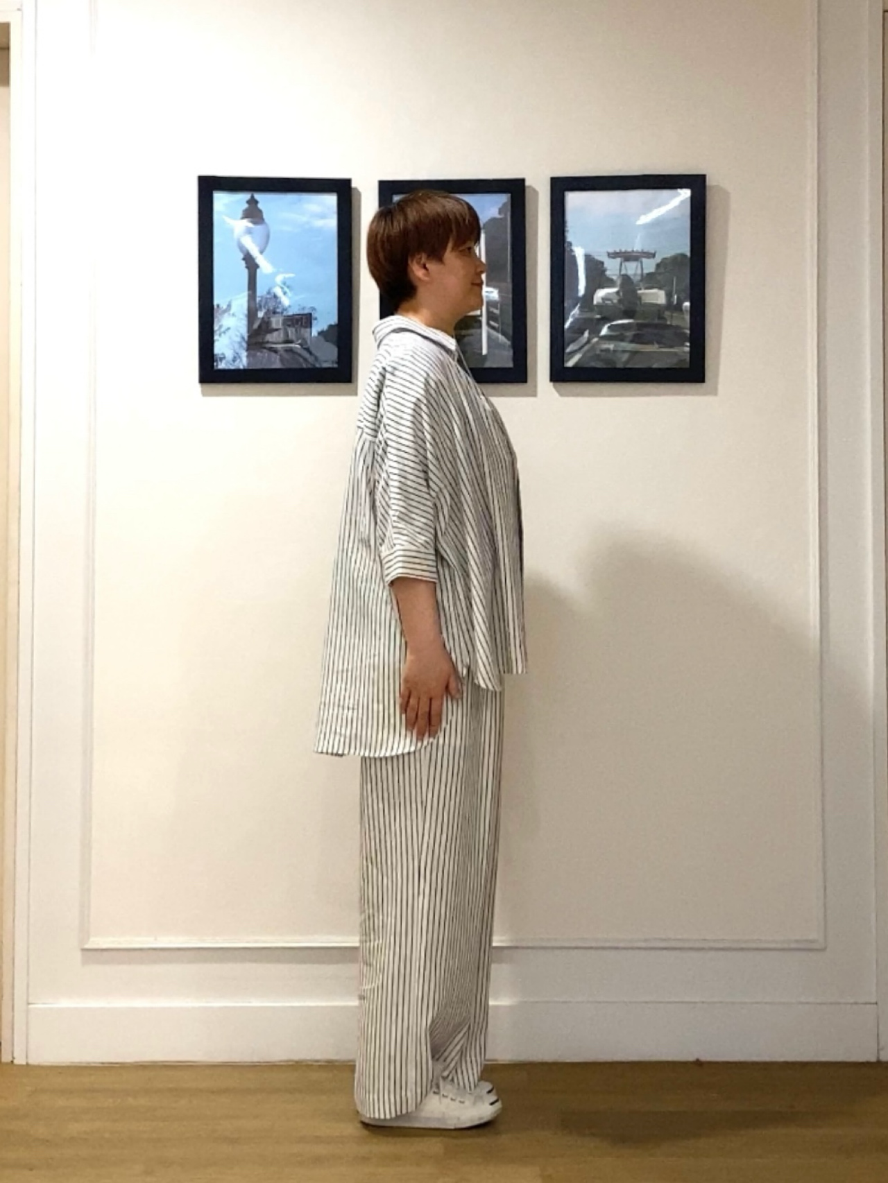 Hiroさんの「Dessin｜【セットアップ可/洗える】リネンブレンドドルマンシャツ」を使ったコーディネート