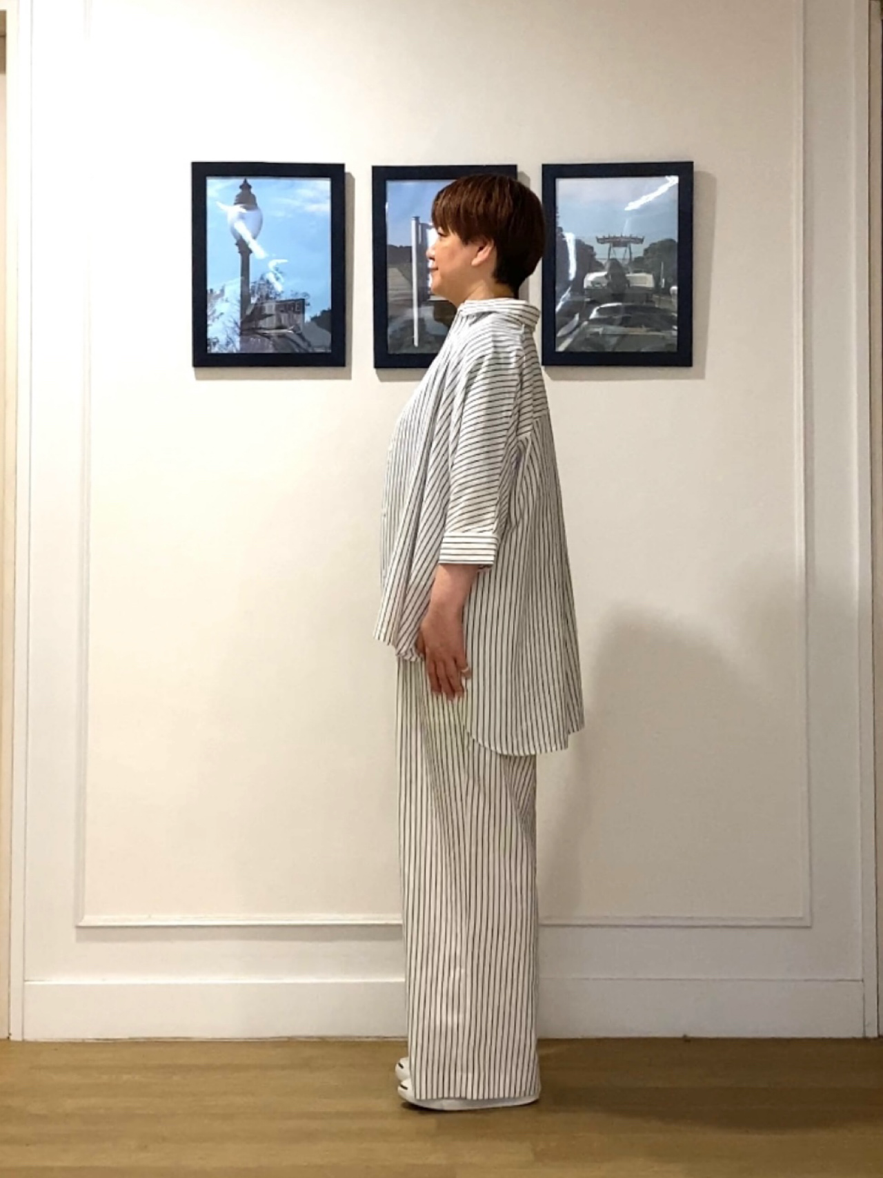 Hiroさんの「Dessin｜【セットアップ可/洗える】リネンブレンドドルマンシャツ」を使ったコーディネート