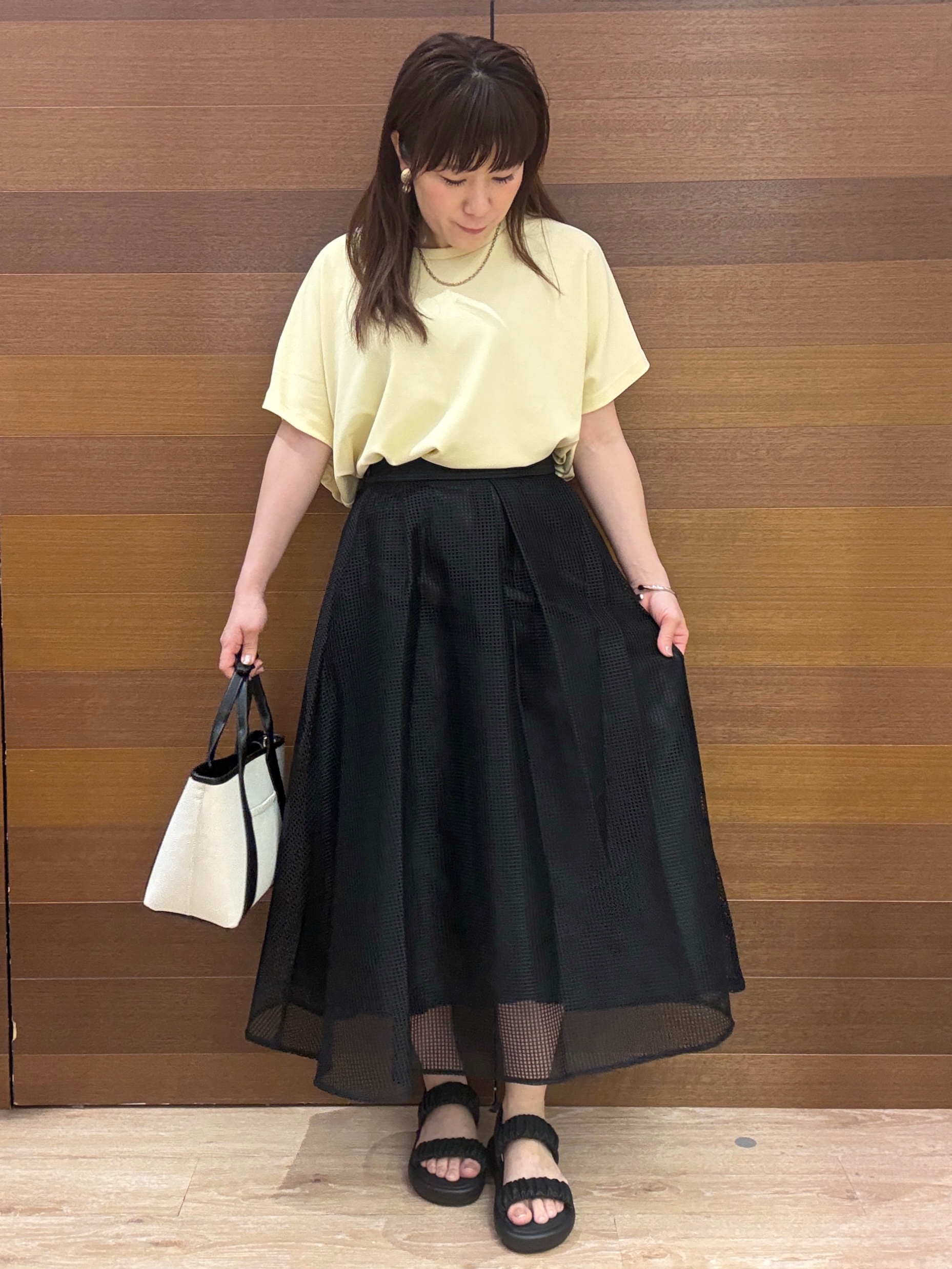 maichiさんの「OPAQUE.CLIP｜【UV／吸水速乾】リラクシードルマントップス／セットアップ対応可《洗濯機OK》」を使ったコーディネート