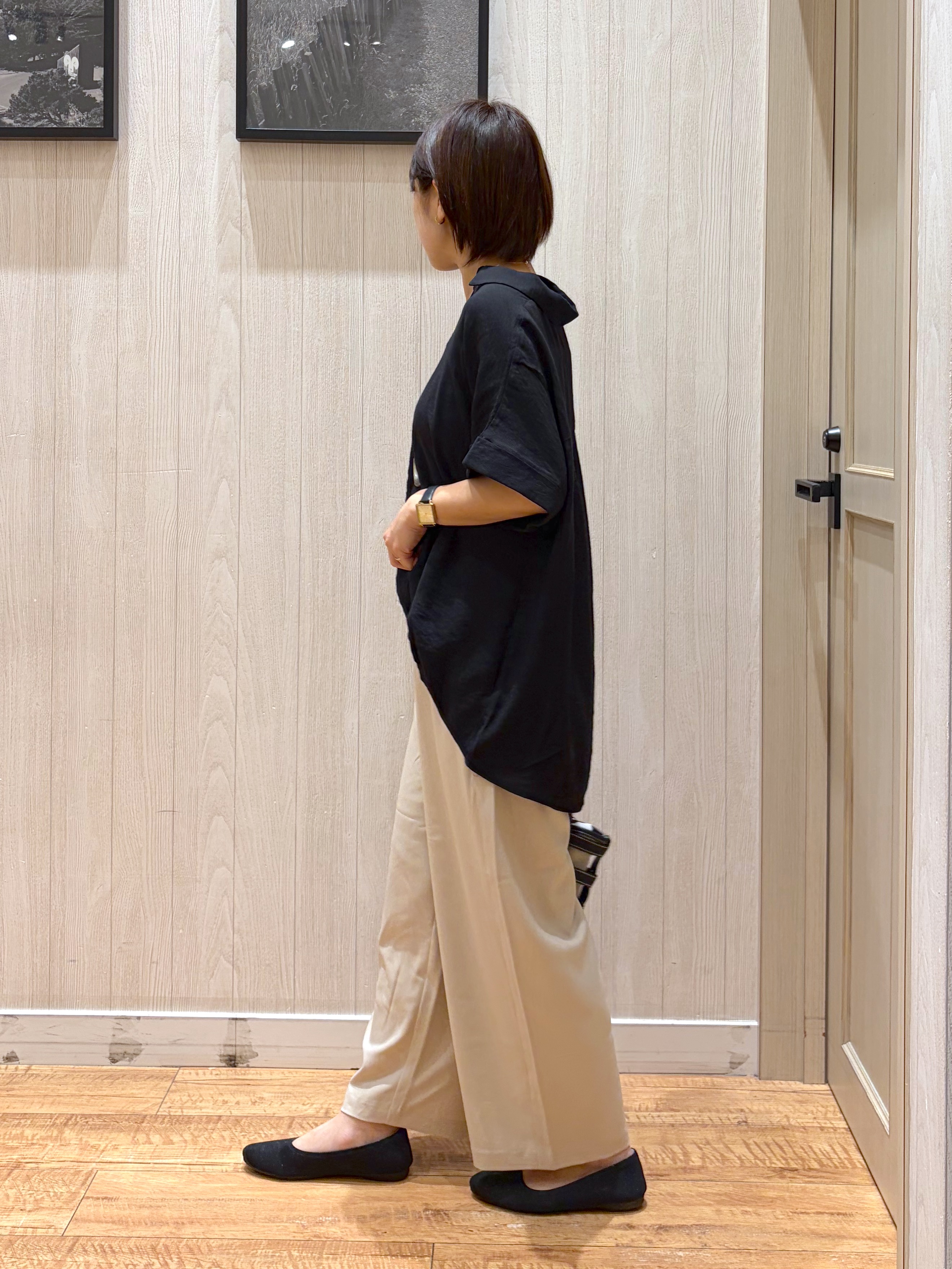 shirayuuuさんの「SHOO･LA･RUE｜【S-LL/洗濯機可】インせず着られる 裾タック スキッパーシャツ」を使ったコーディネート