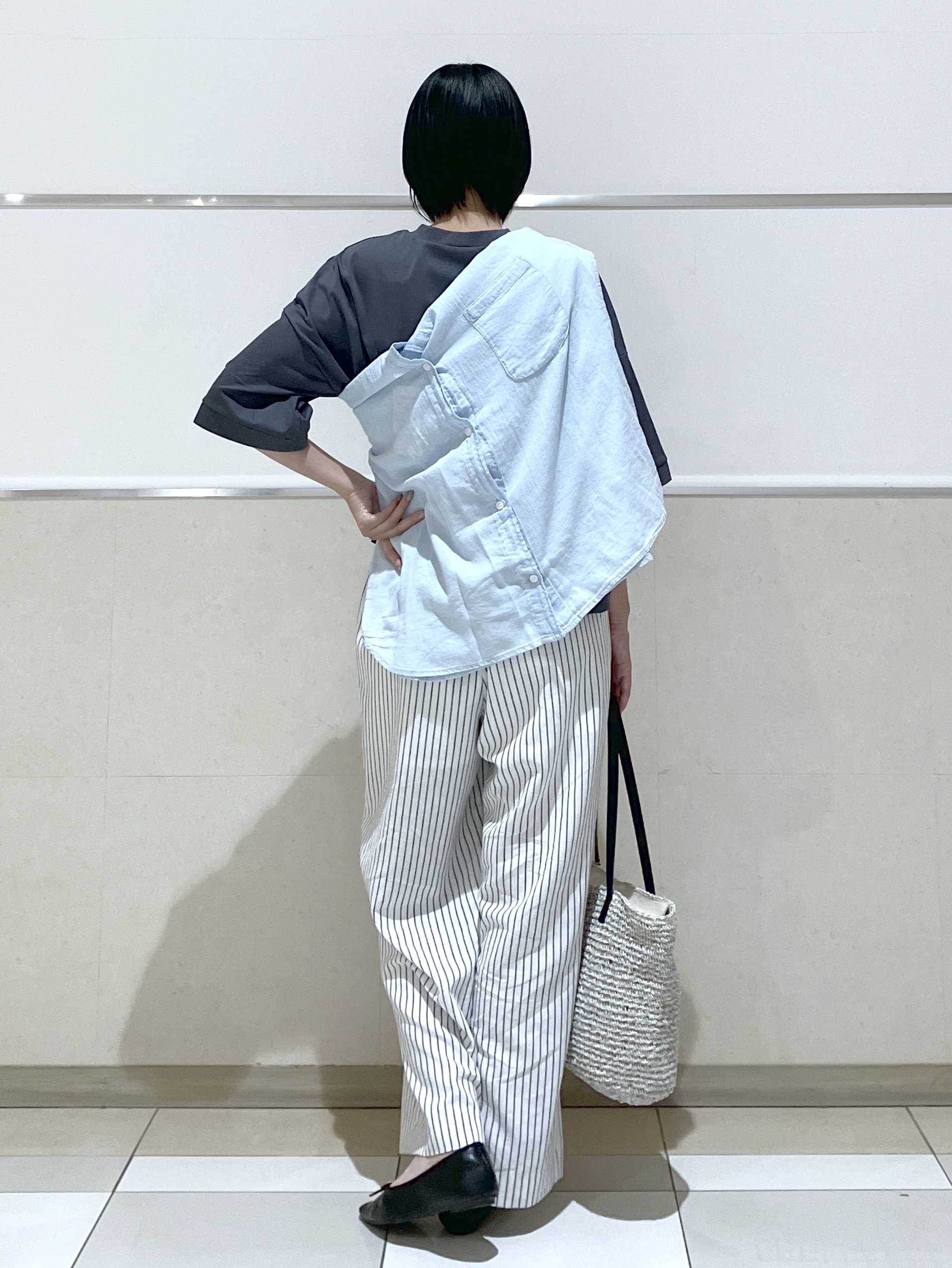 eriko さんの「Dessin｜【体型カバー】美光沢カットソーボクシーシルエット」を使ったコーディネート