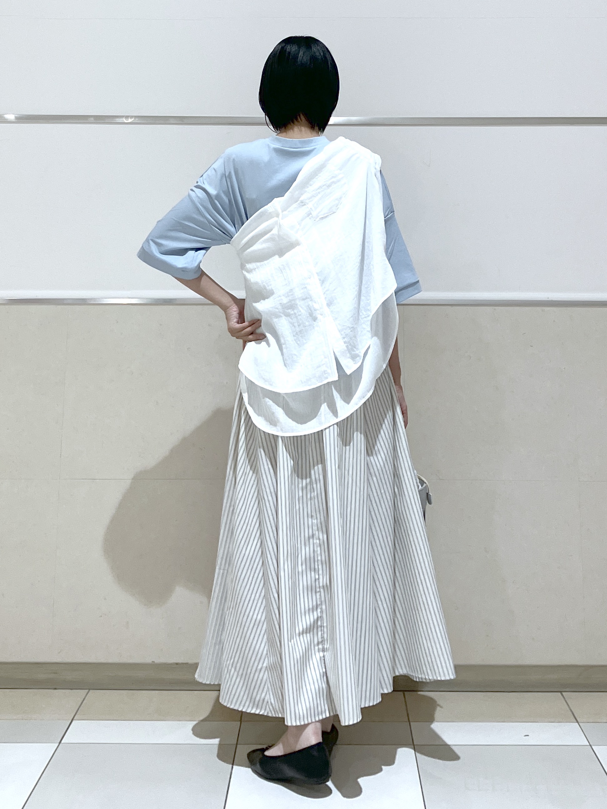 eriko さんの「Dessin｜【体型カバー】美光沢カットソーボクシーシルエット」を使ったコーディネート