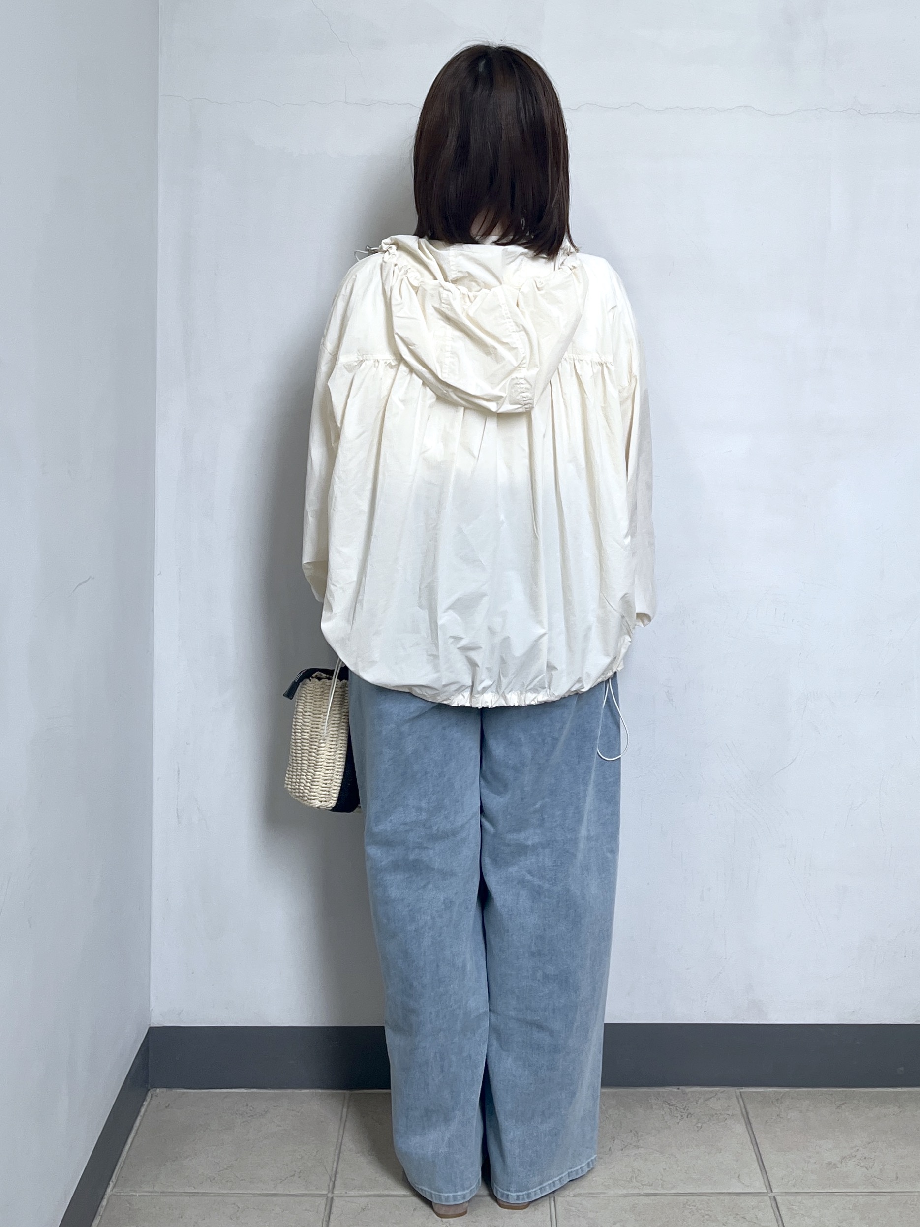 mikiさんの「OPAQUE.CLIP｜【UV／撥水】ライトフーディブルゾン《洗濯機OK》」を使ったコーディネート