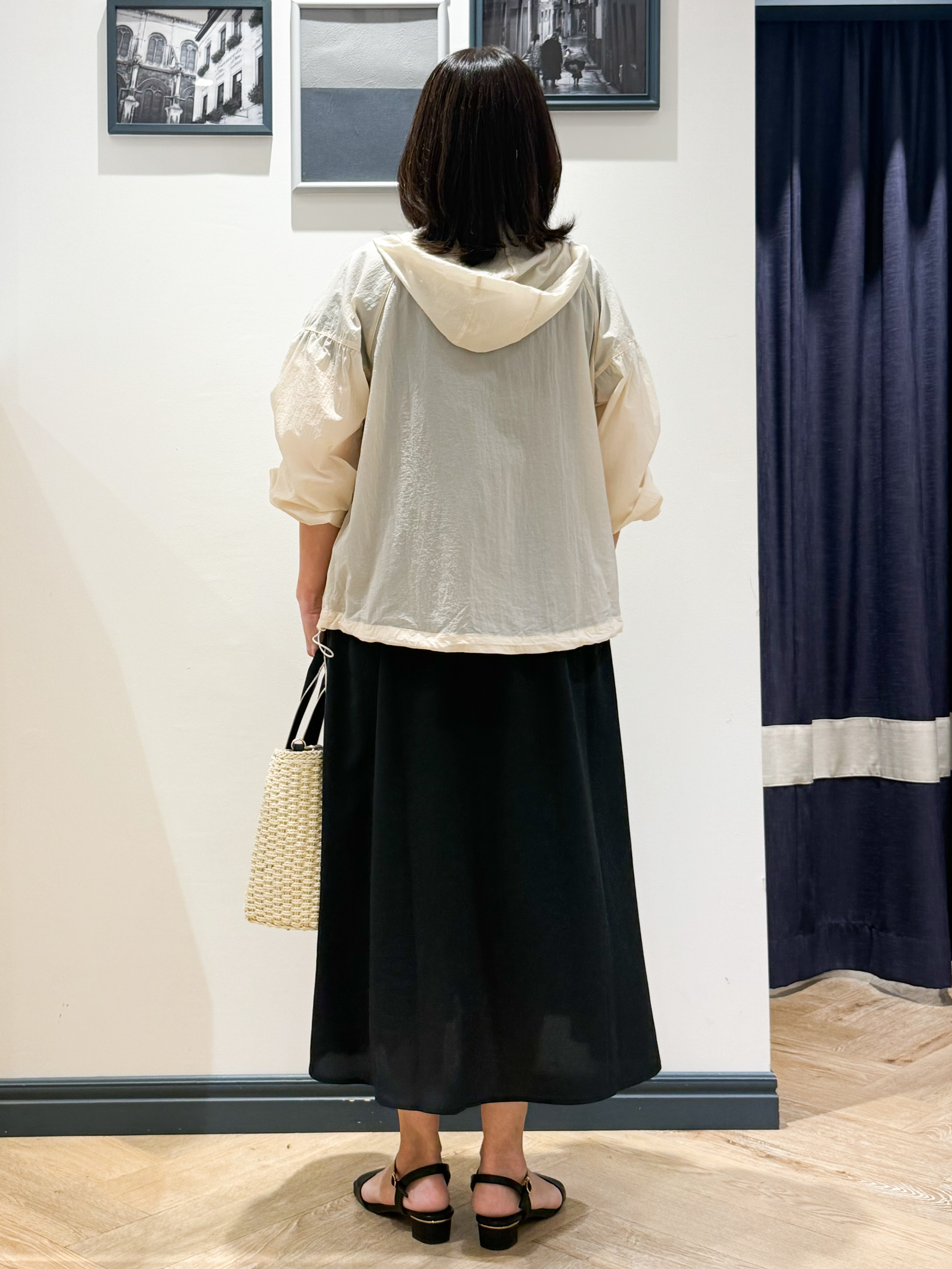 Lilyさんの「grove｜【洗える/体型カバー】ウエストドロストワンピース」を使ったコーディネート