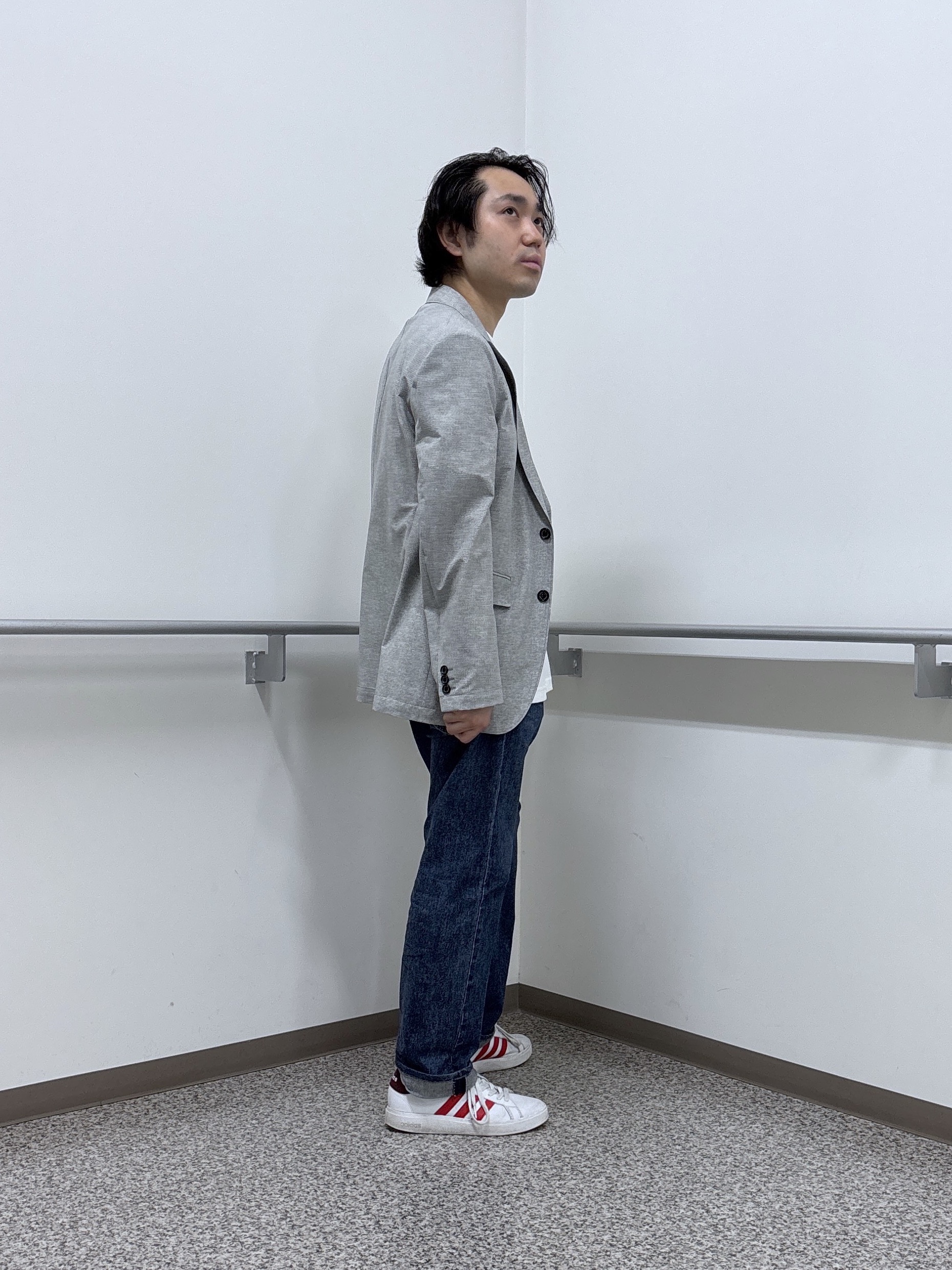 KEIさんの「TAKEO KIKUCHI｜【抗菌防臭】COOL DOTS（R）ドビープリント ジャケット」を使ったコーディネート