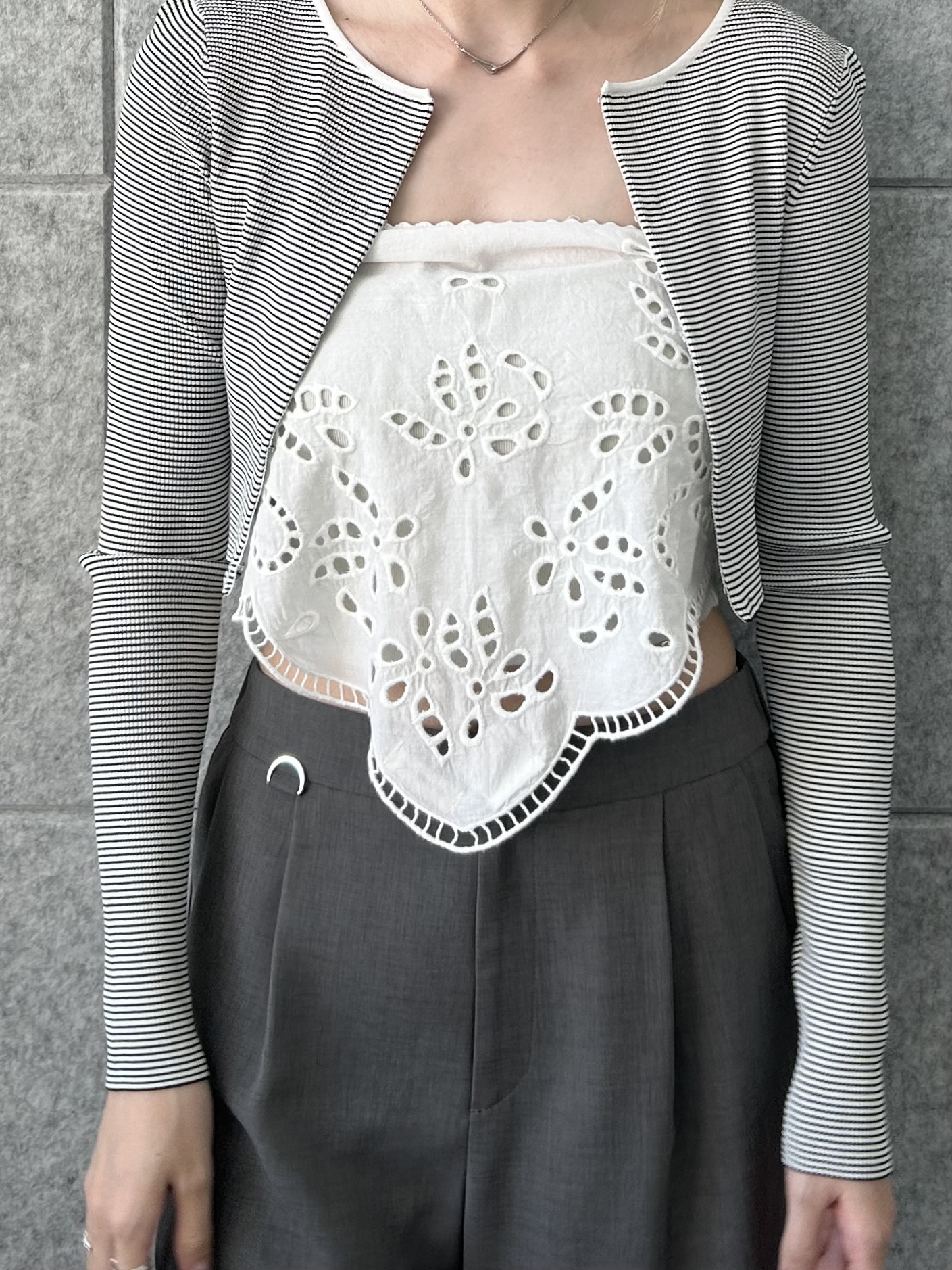 honoka Aさんの「CODE A｜【Re】stretch hook cardigan」を使ったコーディネート