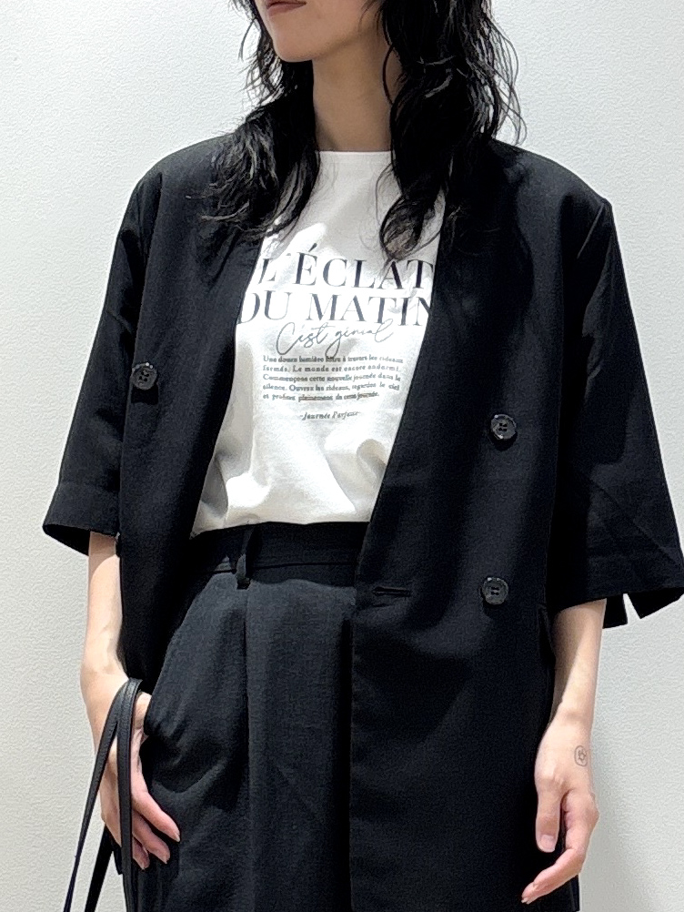 ayakaさんの「grove｜【洗濯機OK/ひんやり】軽く羽織れるハーフスリーブジャケット」を使ったコーディネート
