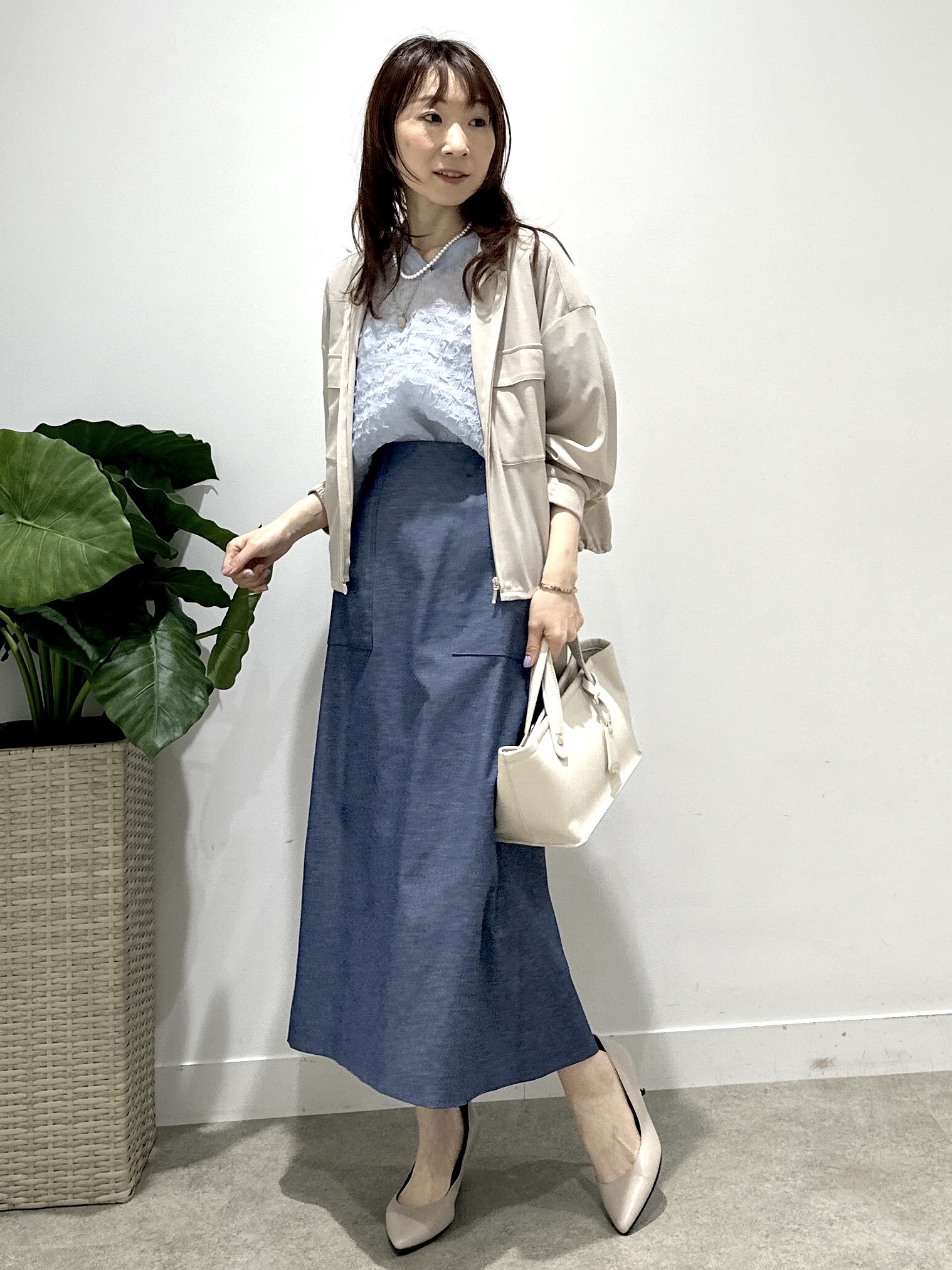 Miwaさんの「UNTITLED｜◆【洗える】シアーブルゾン」を使ったコーディネート