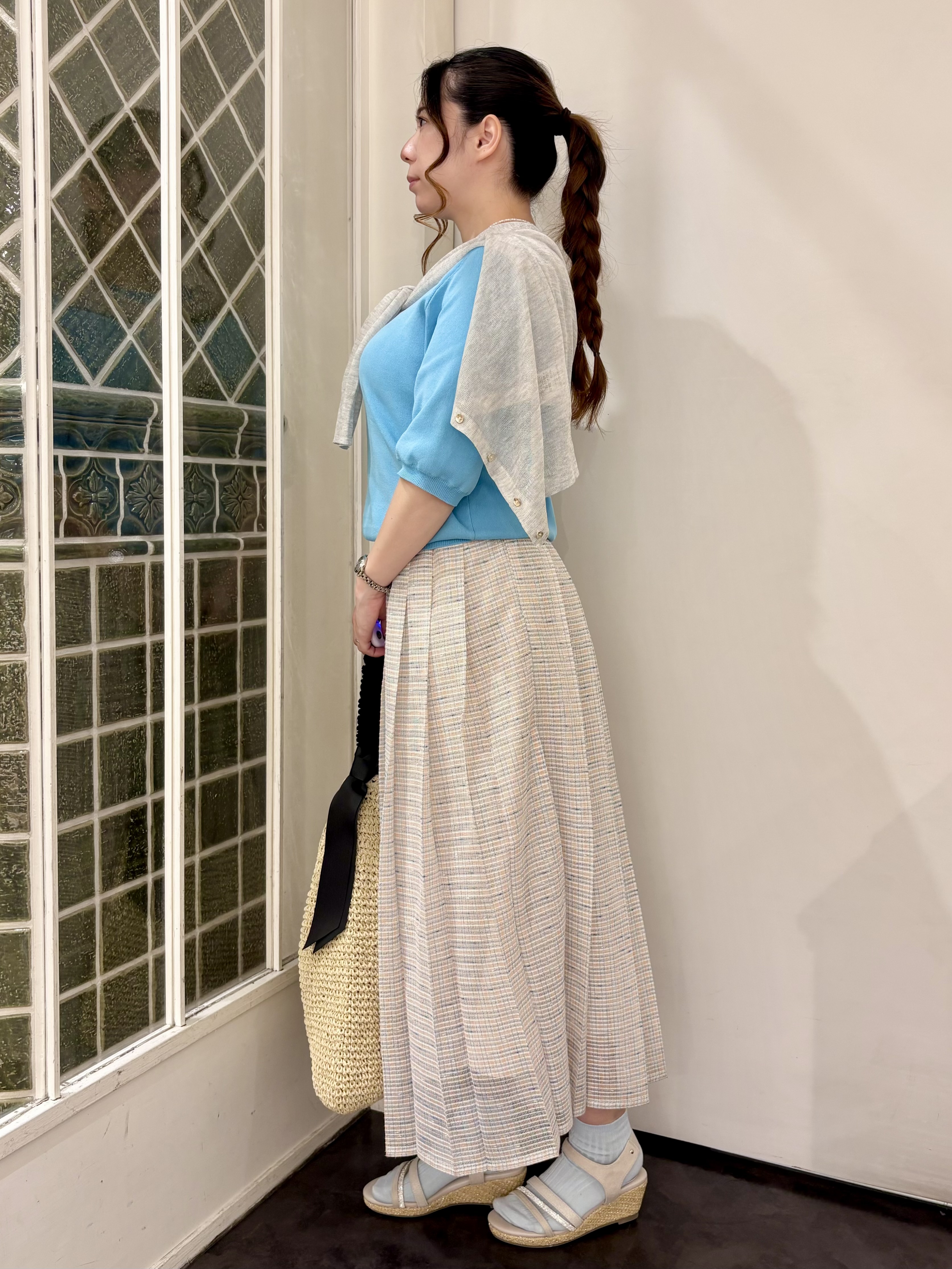なるみんさんの「grove｜高評価！【洗える/名品】大人の透け感、シアーカーディガン」を使ったコーディネート