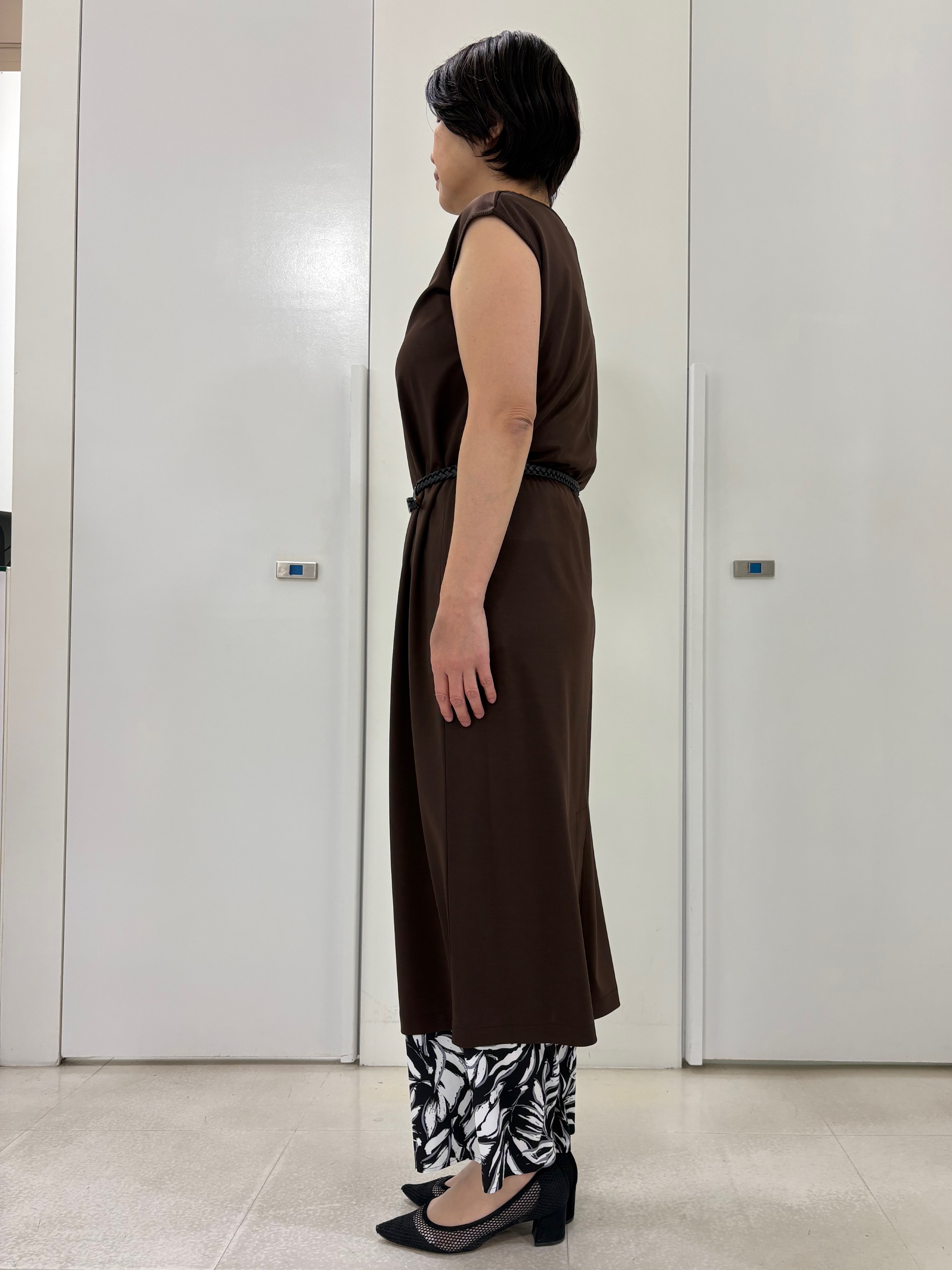 hIさんの「COUP DE CHANCE｜【手洗い可／セットアップ可】ノースリーブロングワンピース」を使ったコーディネート