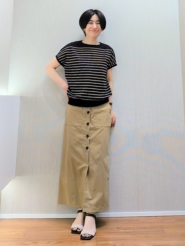 ミズタさんの「UNTITLED｜【9色展開/アンサンブル可/洗える】コットンベーシックニット」を使ったコーディネート