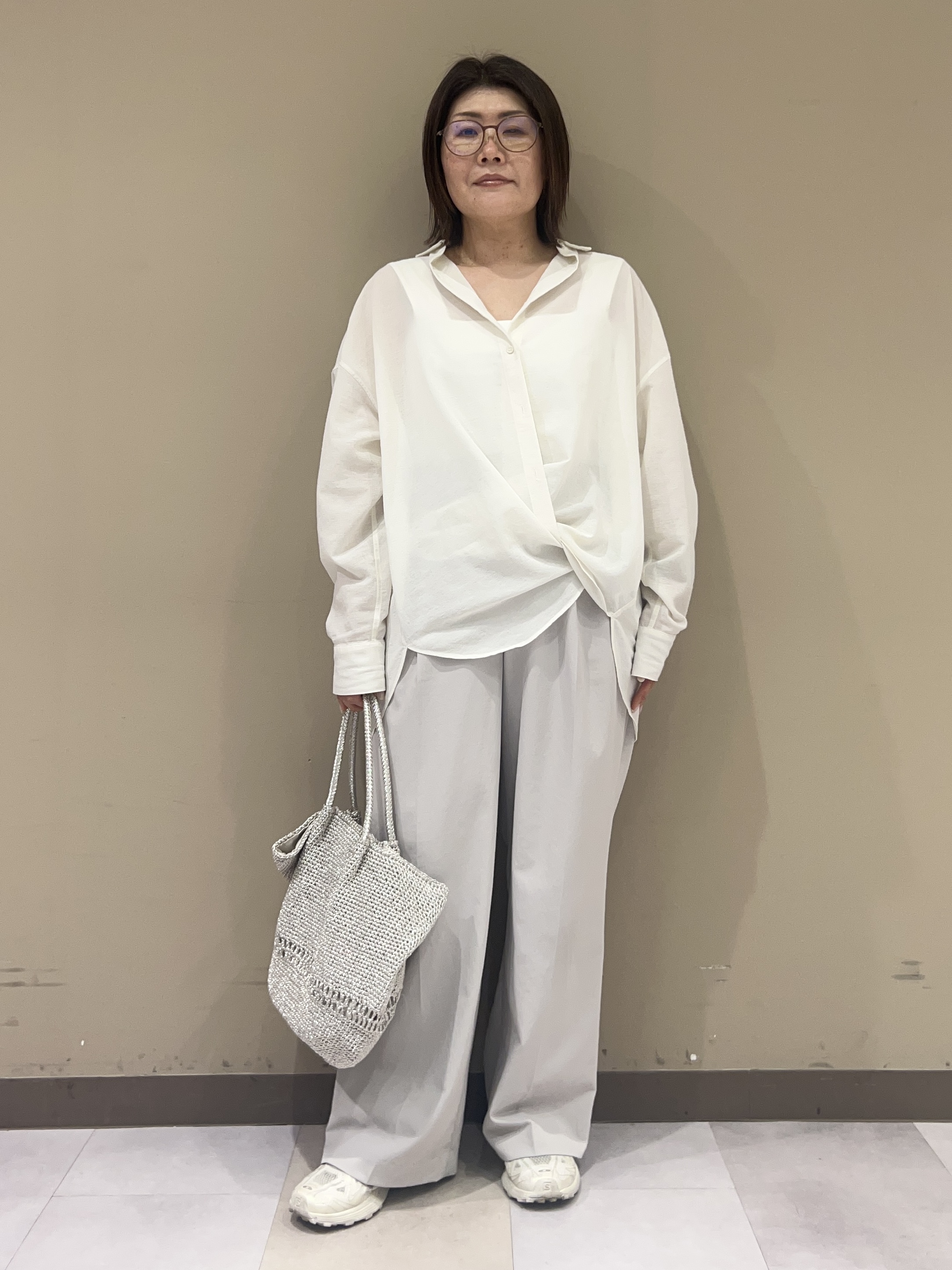 fukuさんの「UNTITLED｜◆【2WAY/マシンウォッシャブル】カシュクールデザインシャツ」を使ったコーディネート