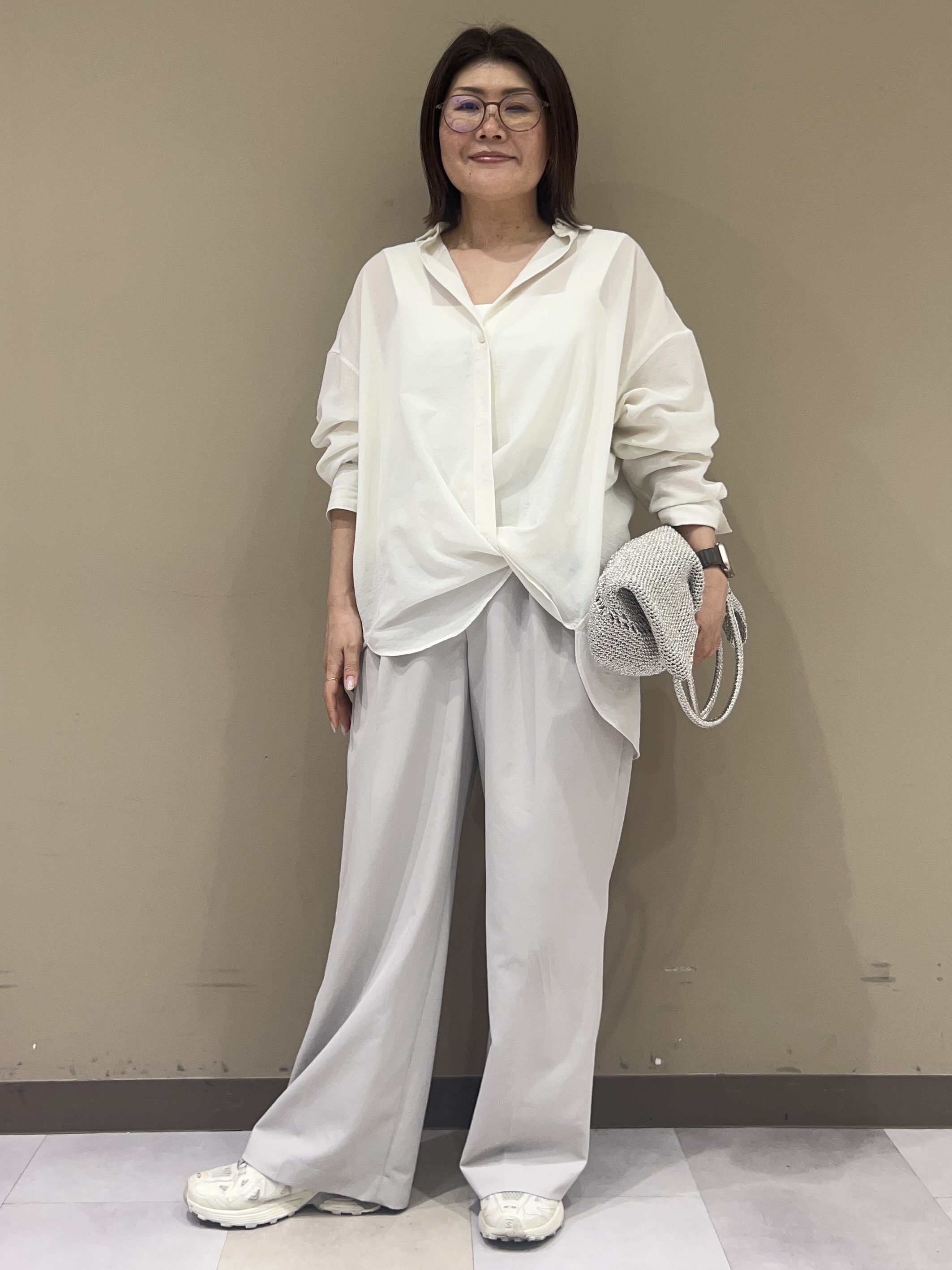 fukuさんの「UNTITLED｜◆【2WAY/マシンウォッシャブル】カシュクールデザインシャツ」を使ったコーディネート