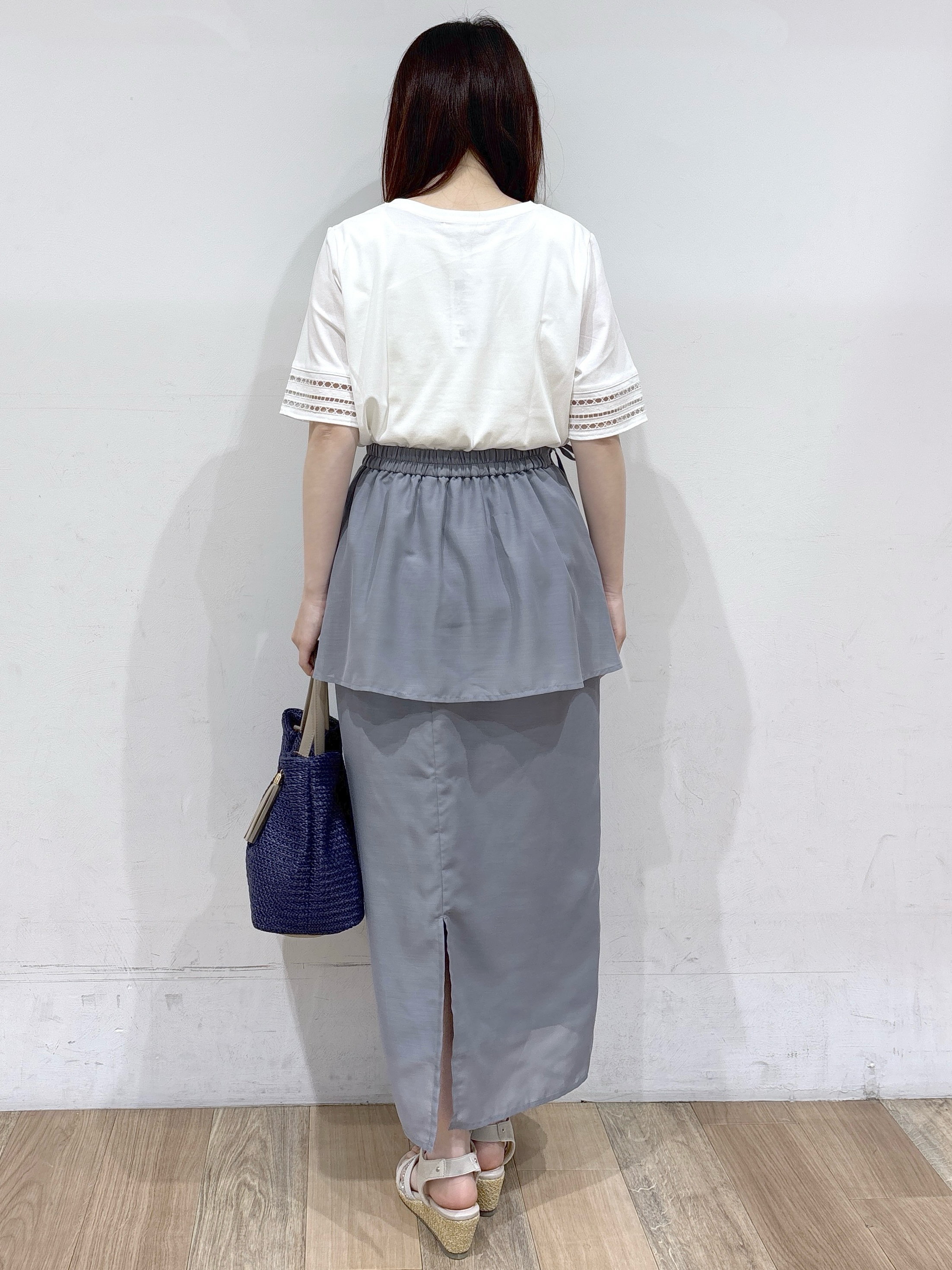 るーさんの「grove｜【二の腕カバー/UV】袖口透かし刺繍Tシャツ」を使ったコーディネート