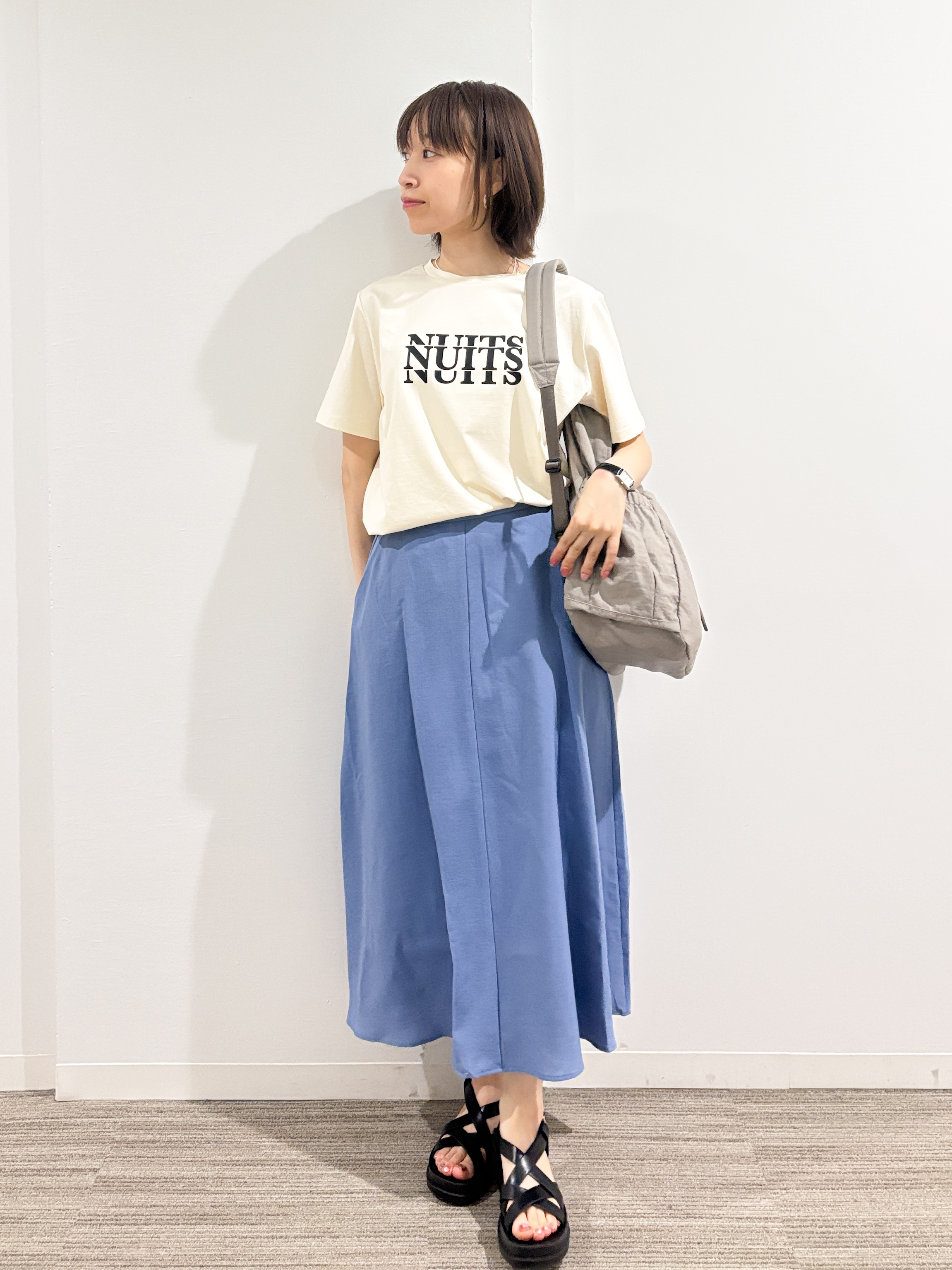 kumiさんの「OPAQUE.CLIP｜アソートロゴTシャツ【洗濯機OK】」を使ったコーディネート