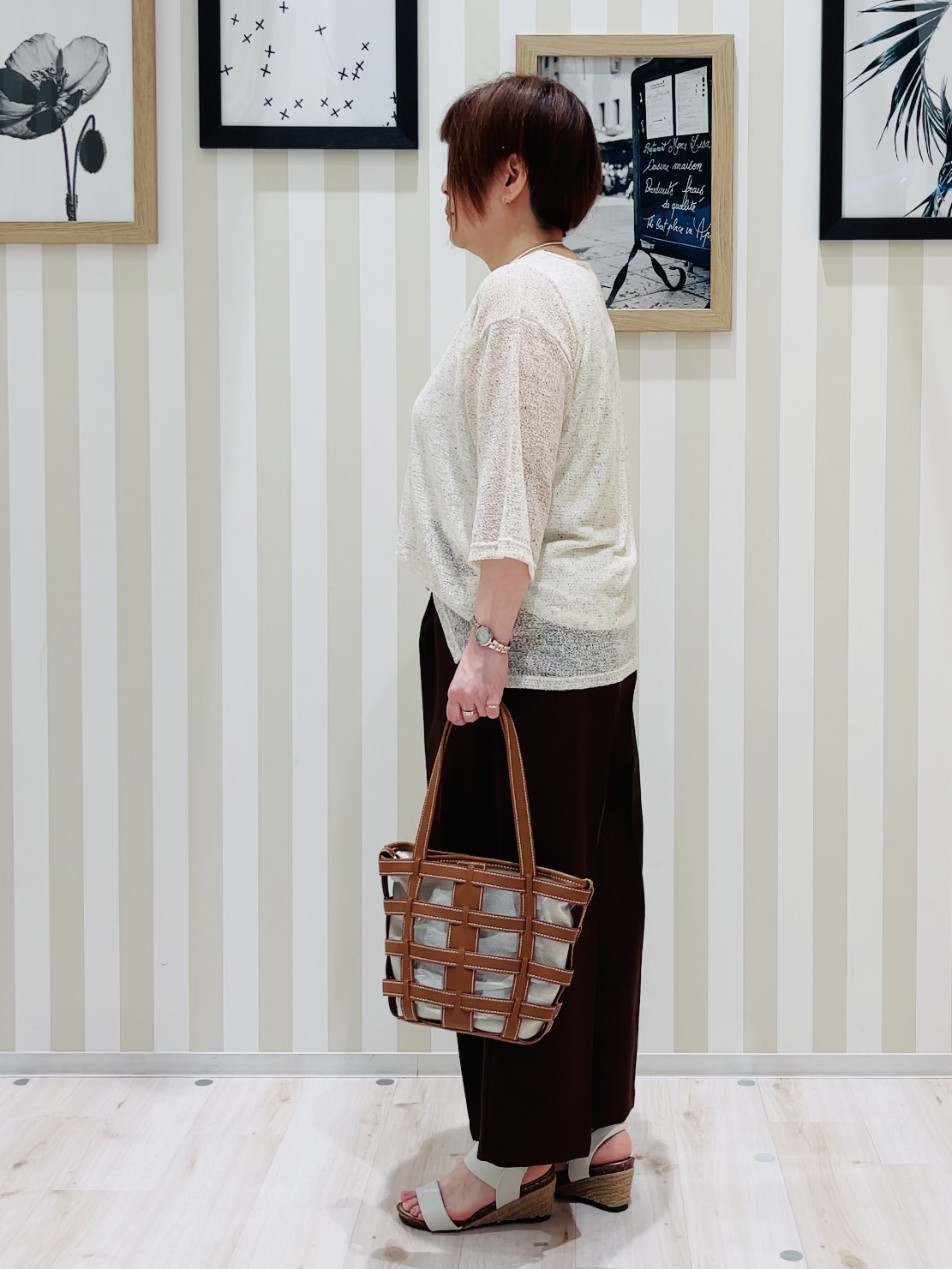 ma_miさんの「SHOO･LA･RUE｜【2点セット】メランジシアートップス&times;タンクトップセット」を使ったコーディネート