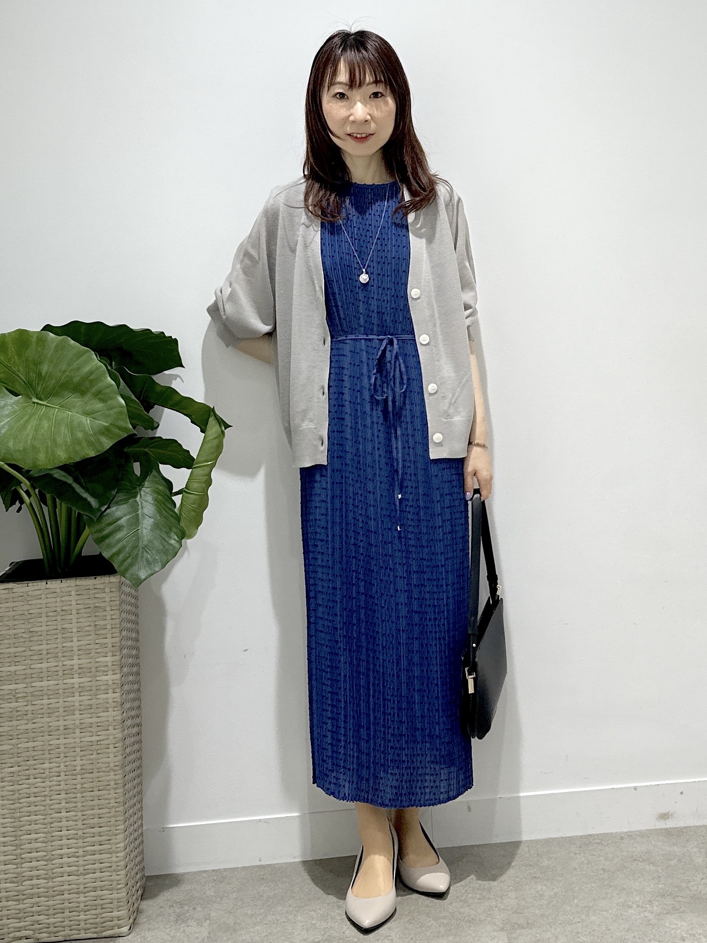 Miwaさんの「UNTITLED｜【華やか/シアー感】ドットジャガードワンピース」を使ったコーディネート