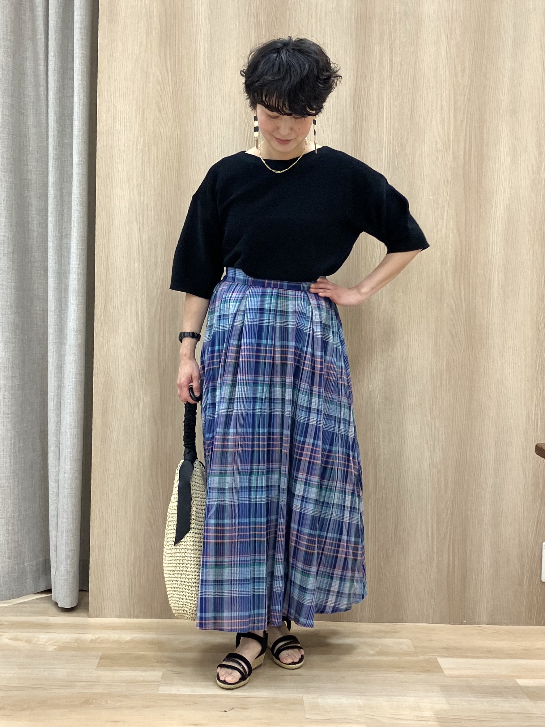 Keiさんの「grove｜2WAYスクエアニットタンク」を使ったコーディネート