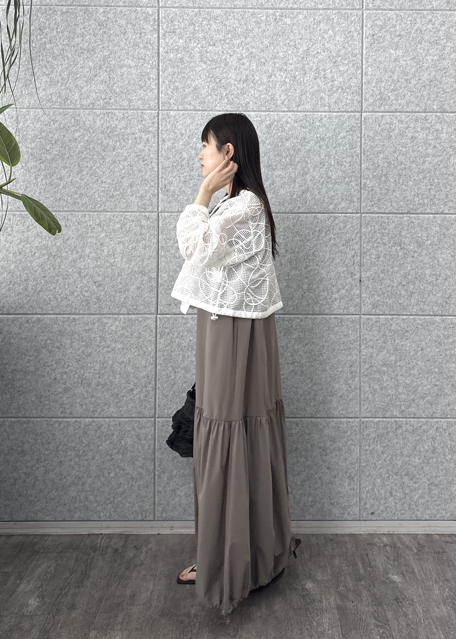 Renoさんの「INDIVI｜アートメッシュブルゾン」を使ったコーディネート