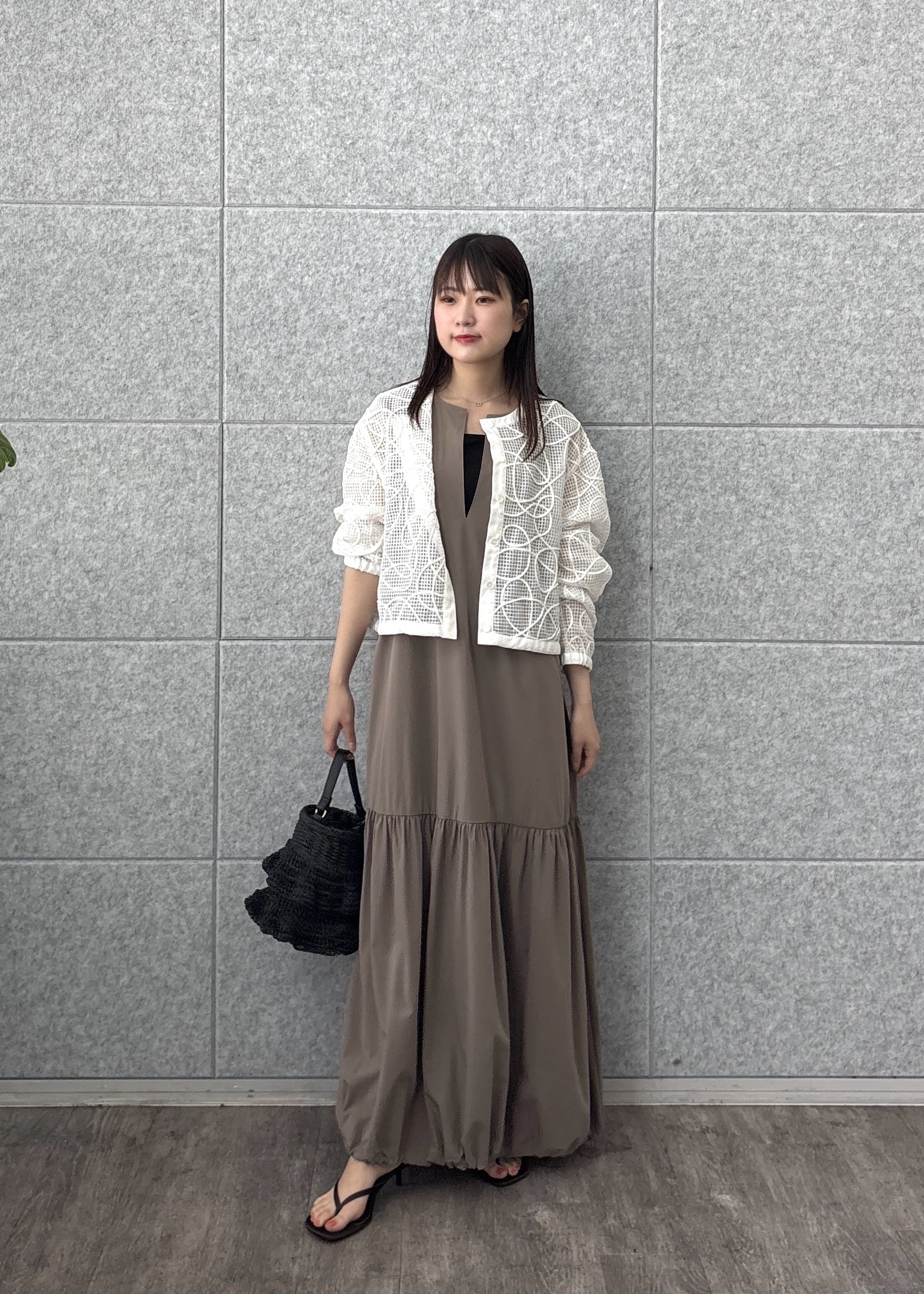 Renoさんの「INDIVI｜アートメッシュブルゾン」を使ったコーディネート