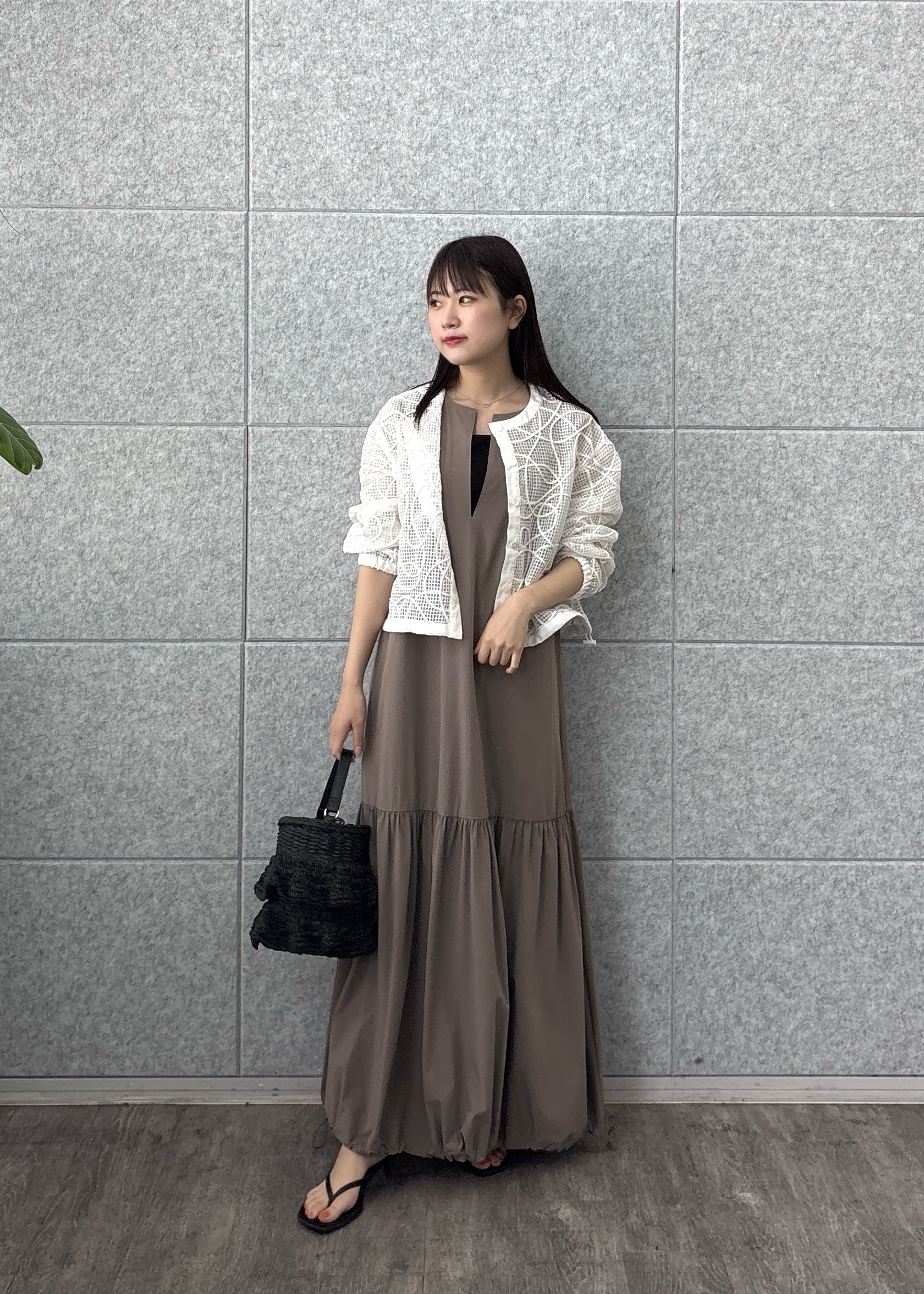 Renoさんの「INDIVI｜アートメッシュブルゾン」を使ったコーディネート