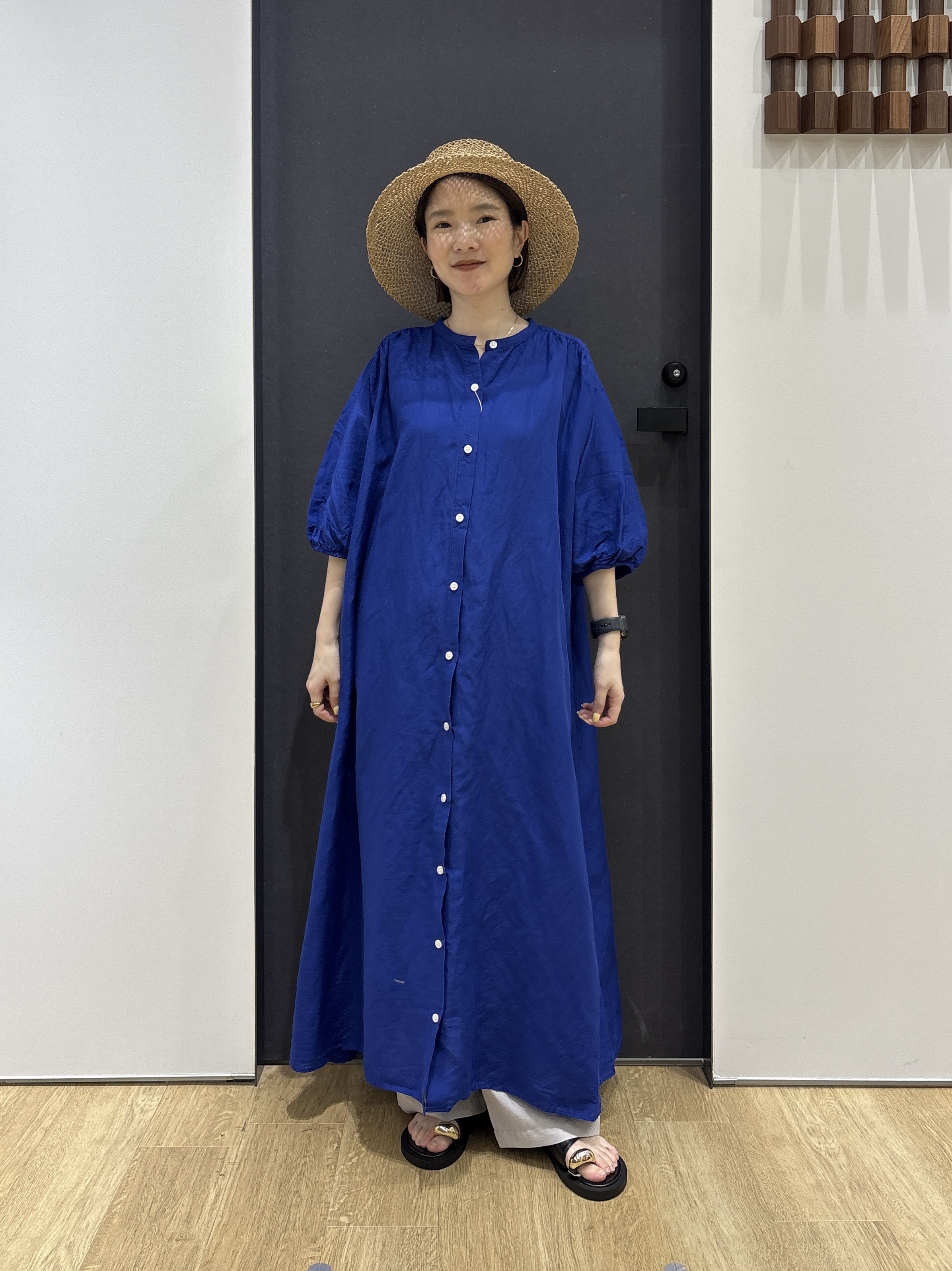 risaさんの「Dessin｜【洗える】リネン混シャツワンピース」を使ったコーディネート