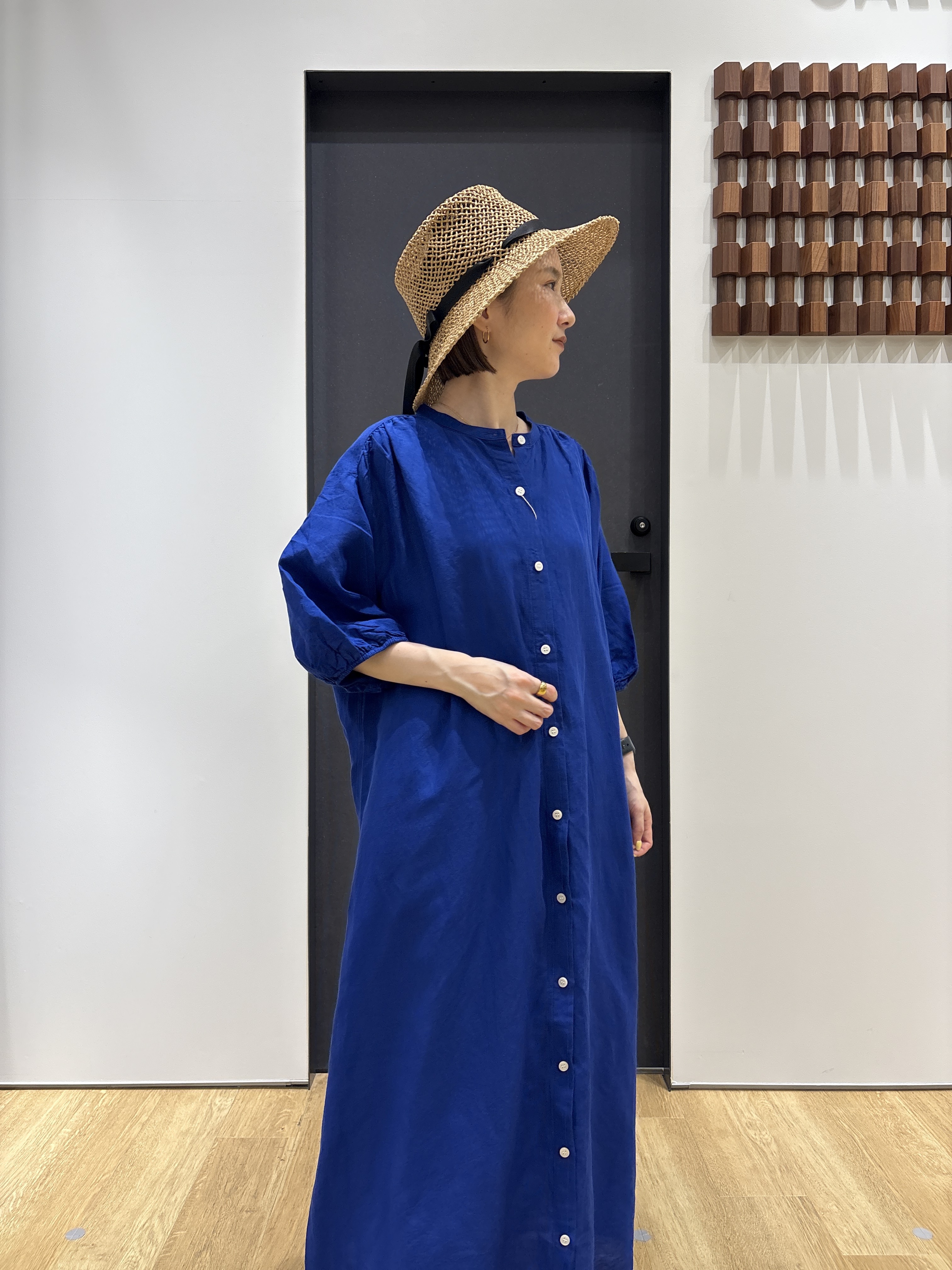 risaさんの「Dessin｜【洗える】リネン混シャツワンピース」を使ったコーディネート