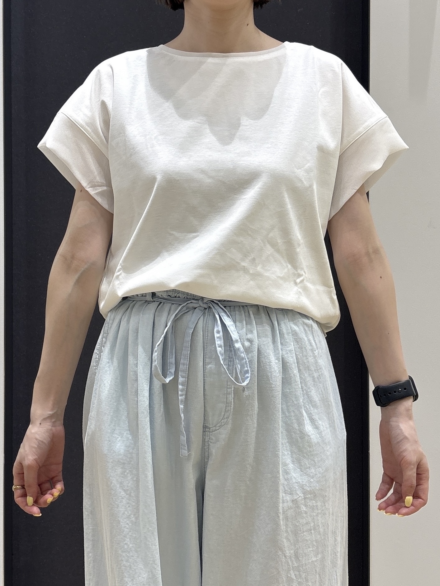 risaさんの「Dessin｜【UVカット/接触冷感】ドロストシャツブラウス」を使ったコーディネート