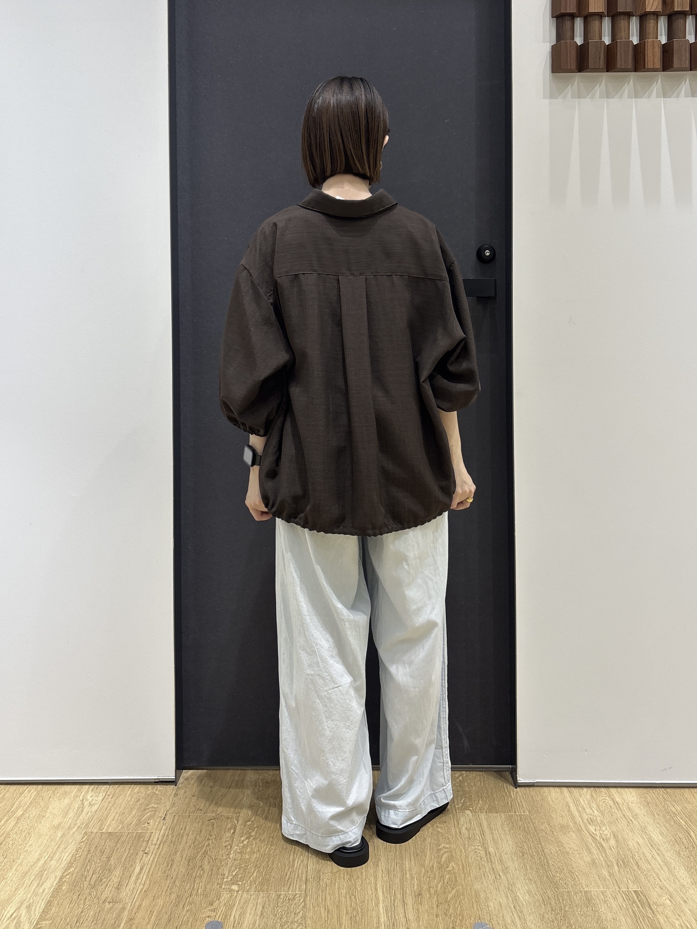 risaさんの「Dessin｜【UVカット/接触冷感】ドロストシャツブラウス」を使ったコーディネート