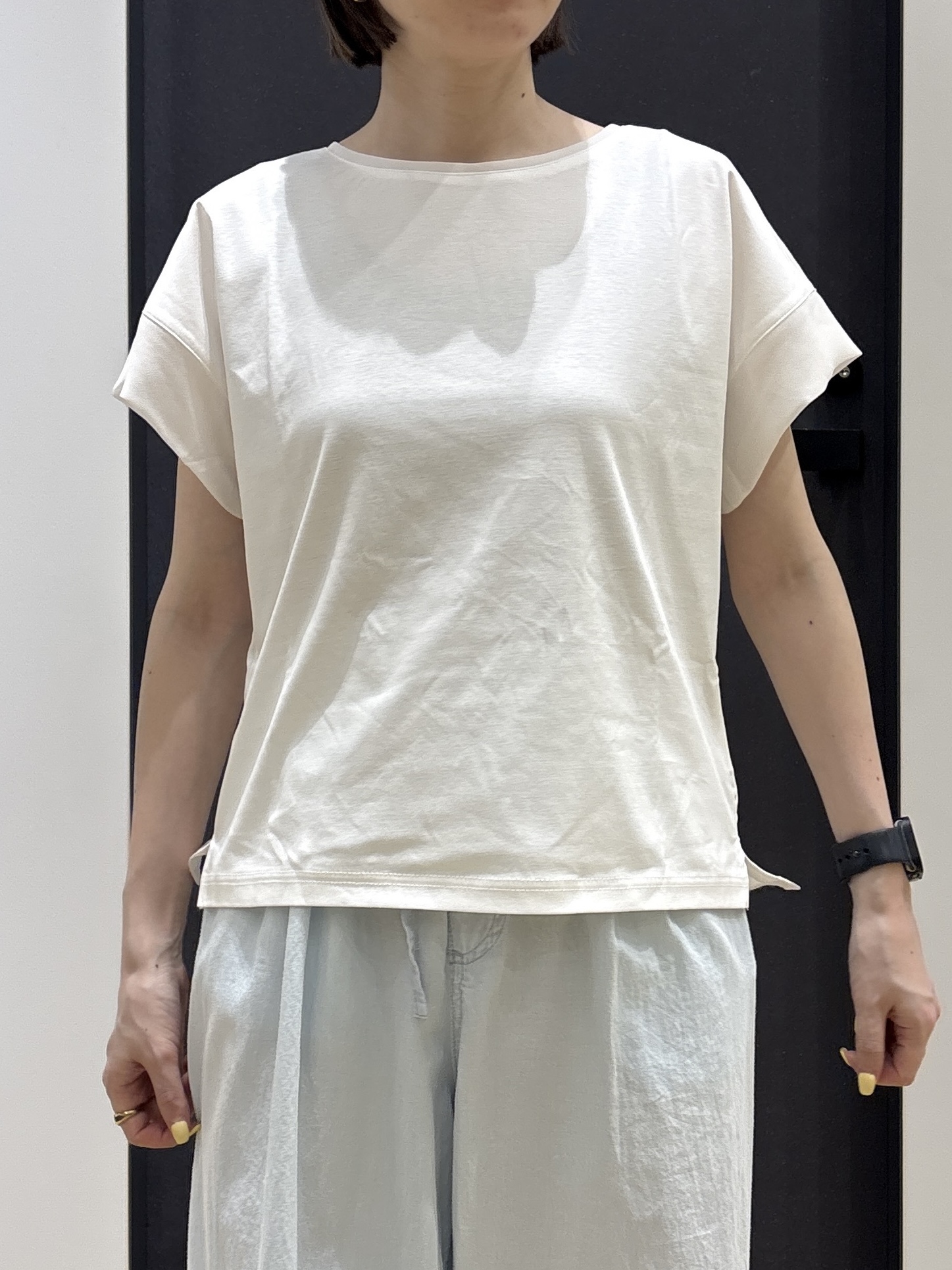risaさんの「Dessin｜【UVカット/接触冷感】ドロストシャツブラウス」を使ったコーディネート
