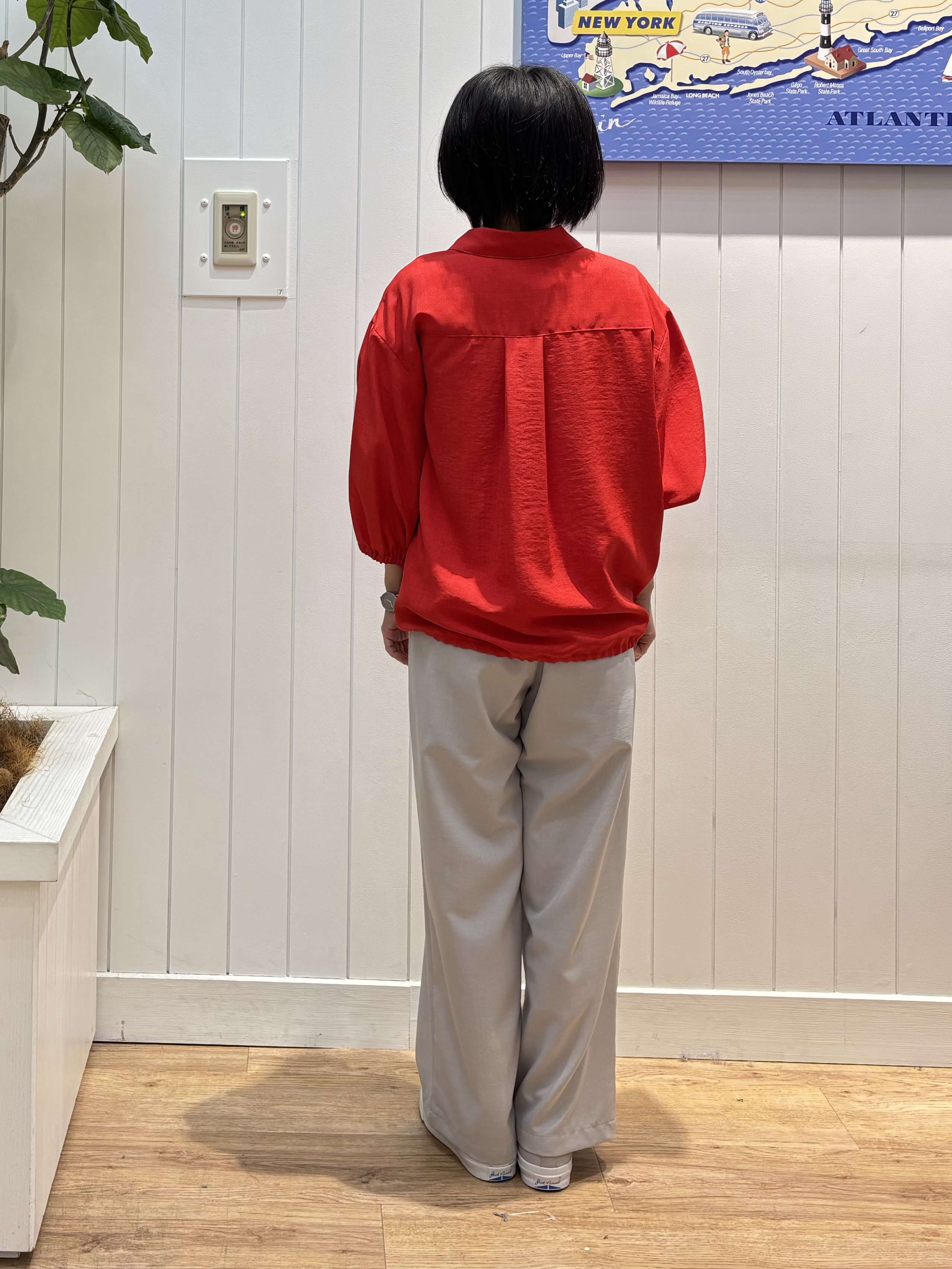 OKADAさんの「Dessin｜【UVカット/接触冷感】ドロストシャツブラウス」を使ったコーディネート