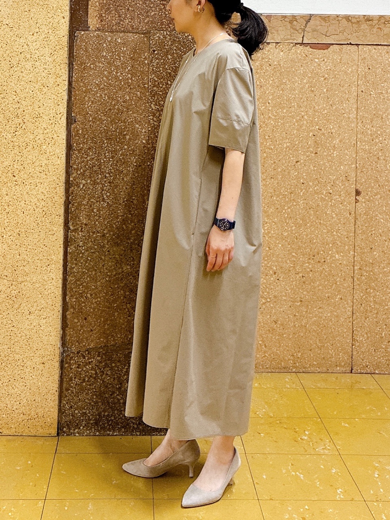 hattoriさんの「INDIVI｜【洗える／アンサンブル可能】シアーストライプカーディガン」を使ったコーディネート