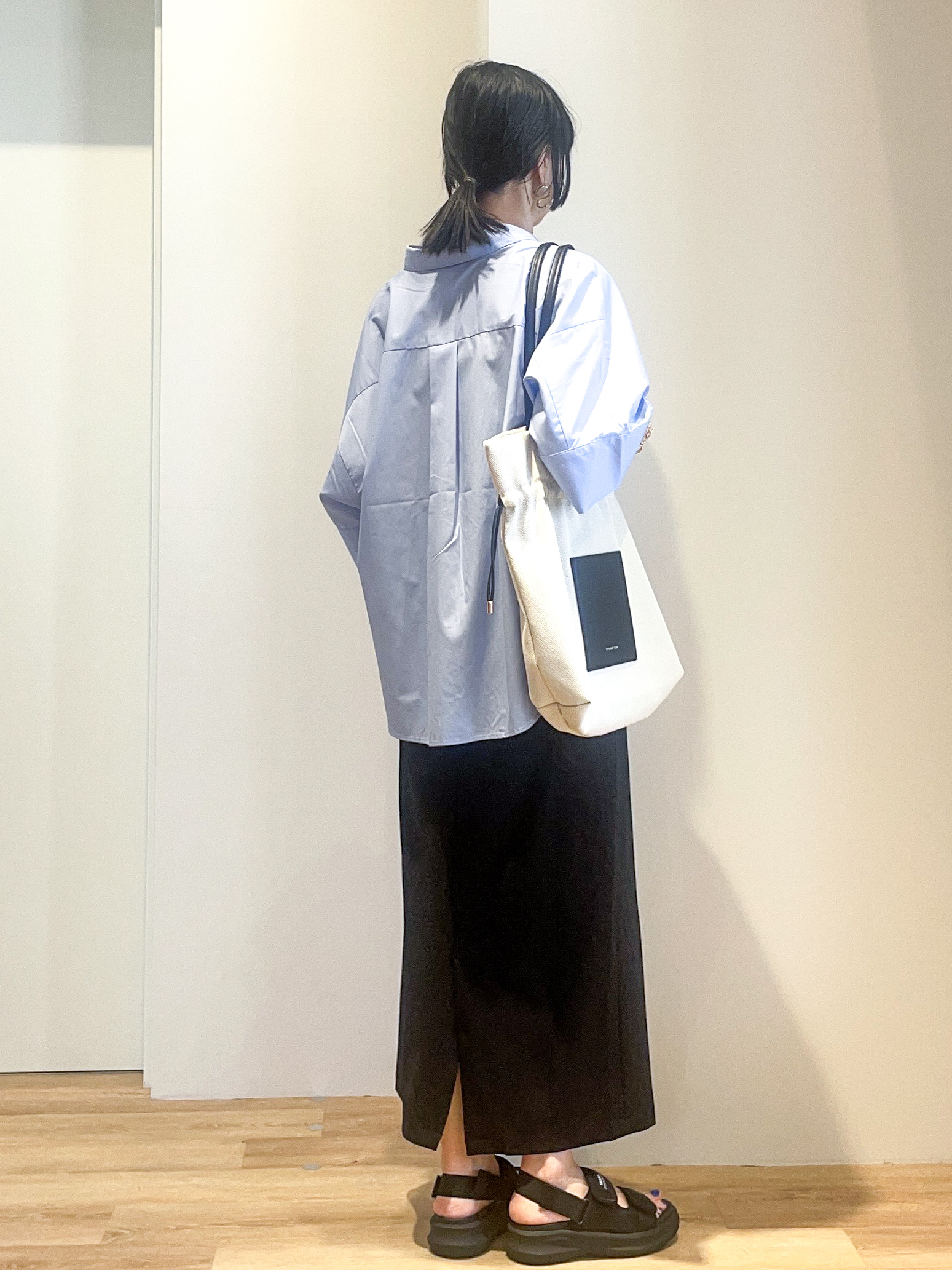 あいさんの「OPAQUE.CLIP｜【接触冷感】ハーフスリーブシャツ《洗濯機OK／防シワ加工》」を使ったコーディネート