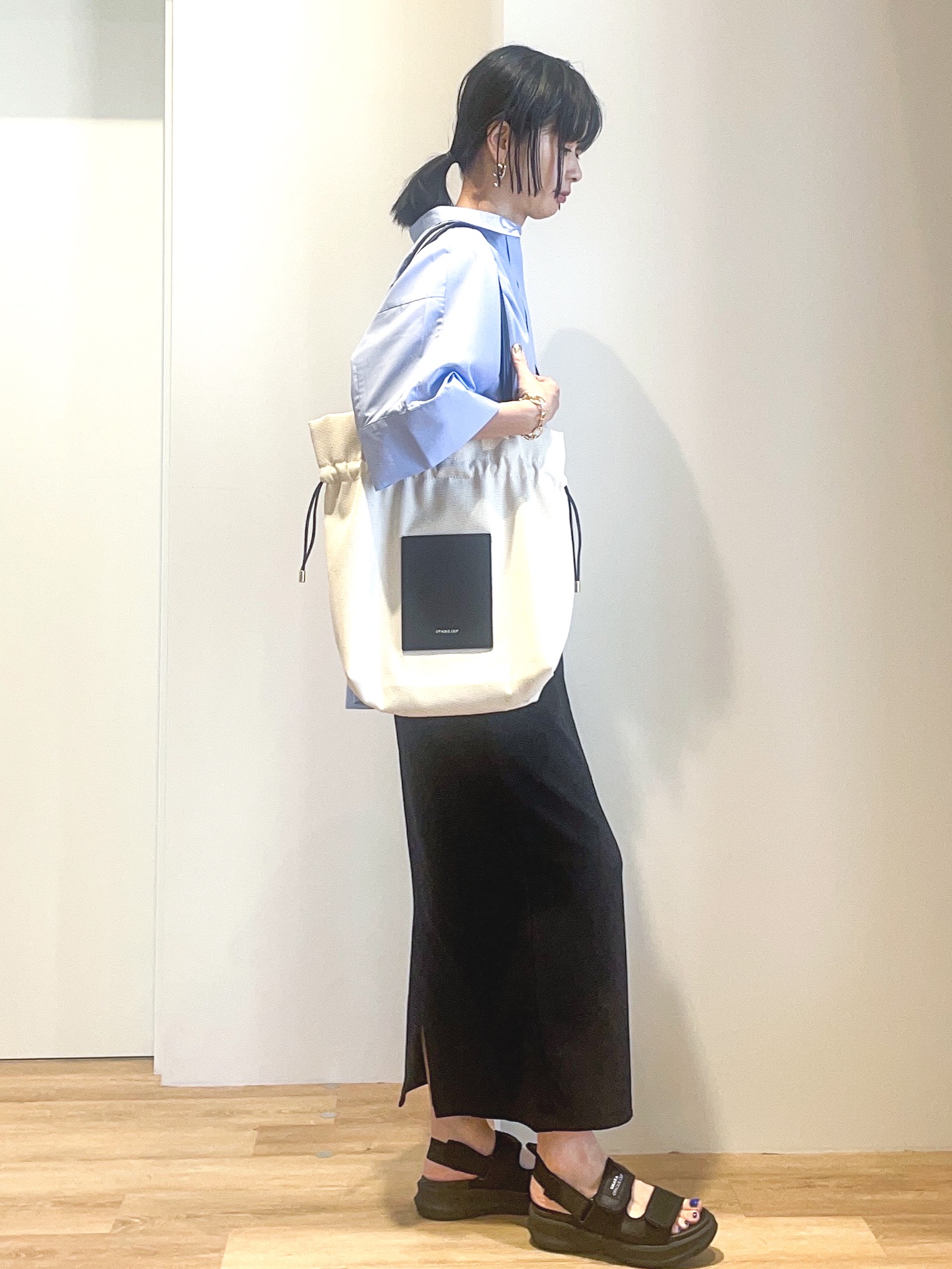 あいさんの「OPAQUE.CLIP｜【接触冷感】ハーフスリーブシャツ《洗濯機OK／防シワ加工》」を使ったコーディネート
