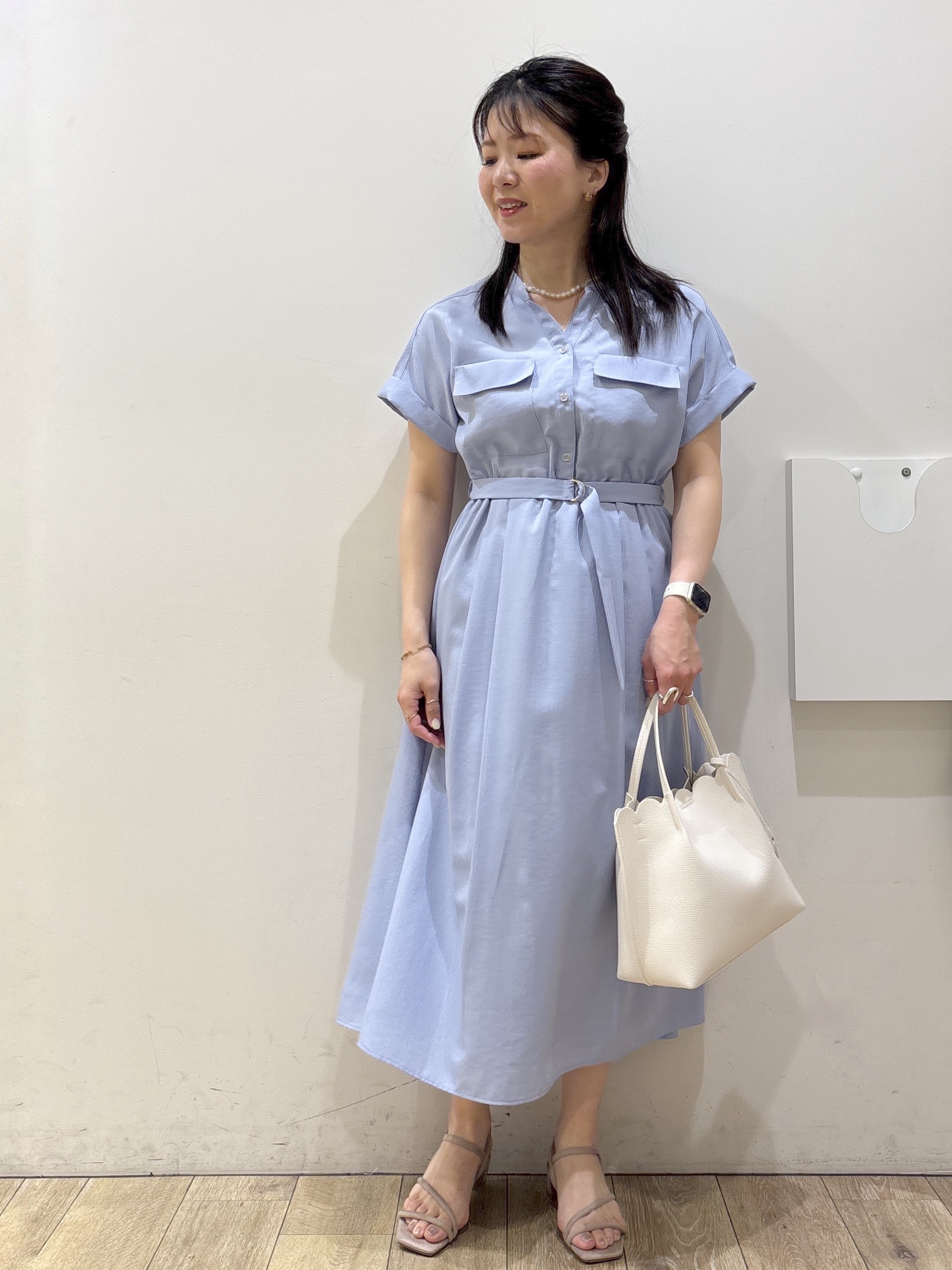 mameさんの「index｜【接触冷感】ビジューボタンカーディガン《抗ピリング／洗濯機OK》」を使ったコーディネート
