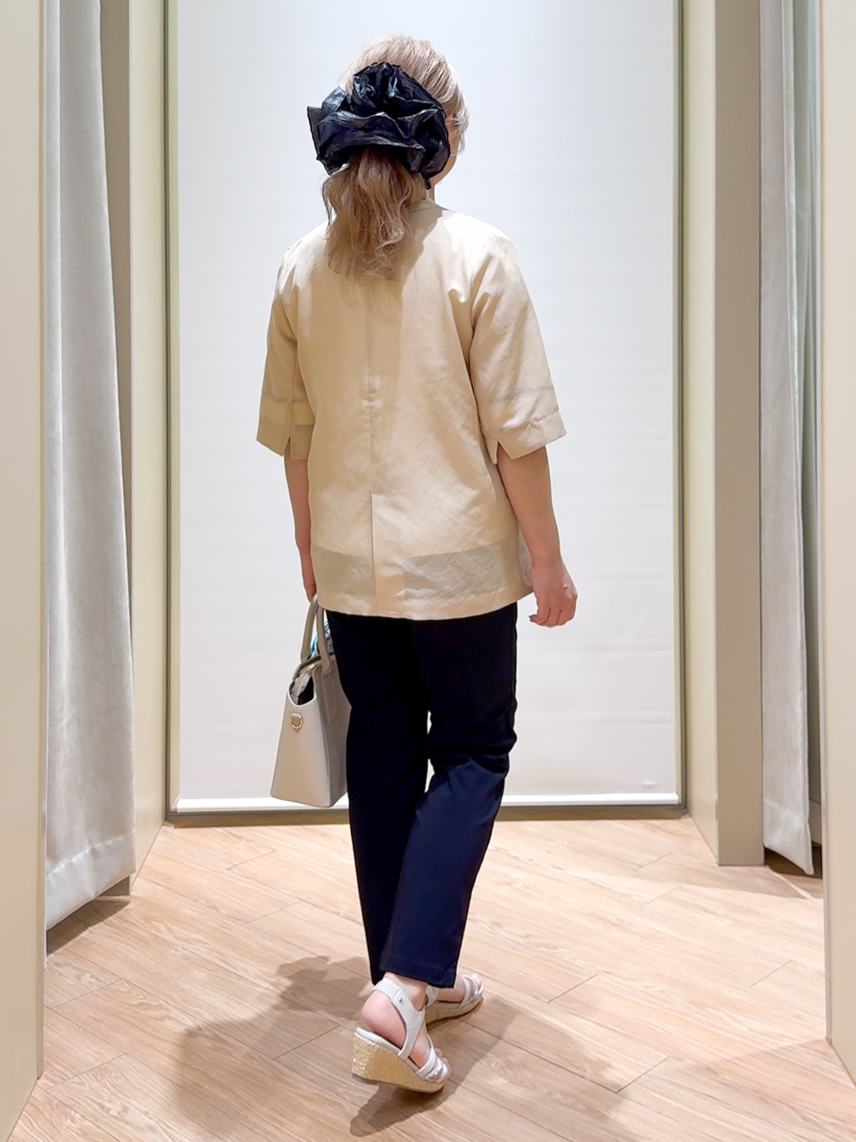 Harukaさんの「grove｜【洗濯機OK/ひんやり】軽く羽織れるハーフスリーブジャケット」を使ったコーディネート