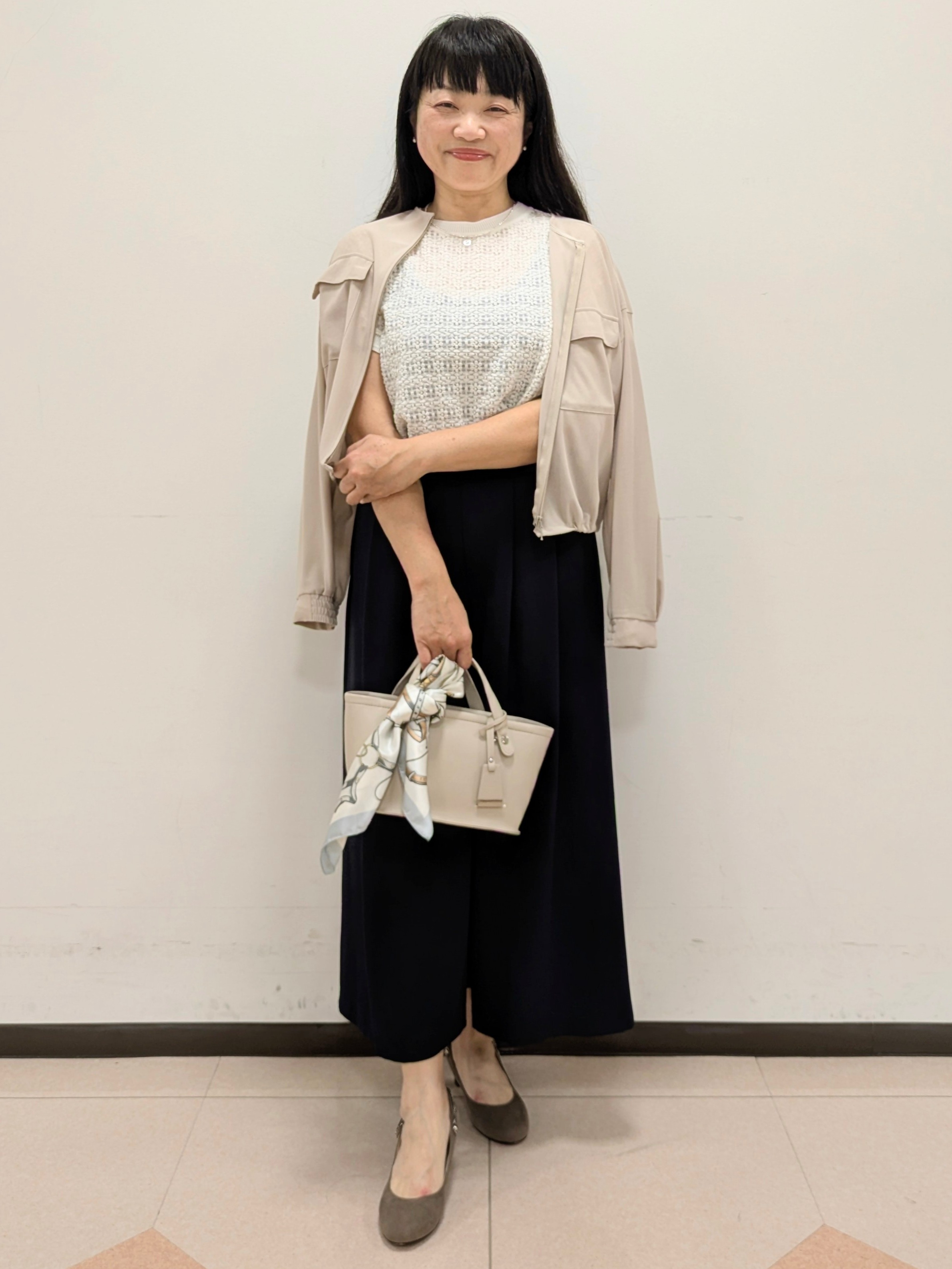 ともさんの「UNTITLED｜◆【洗える】シアーブルゾン」を使ったコーディネート