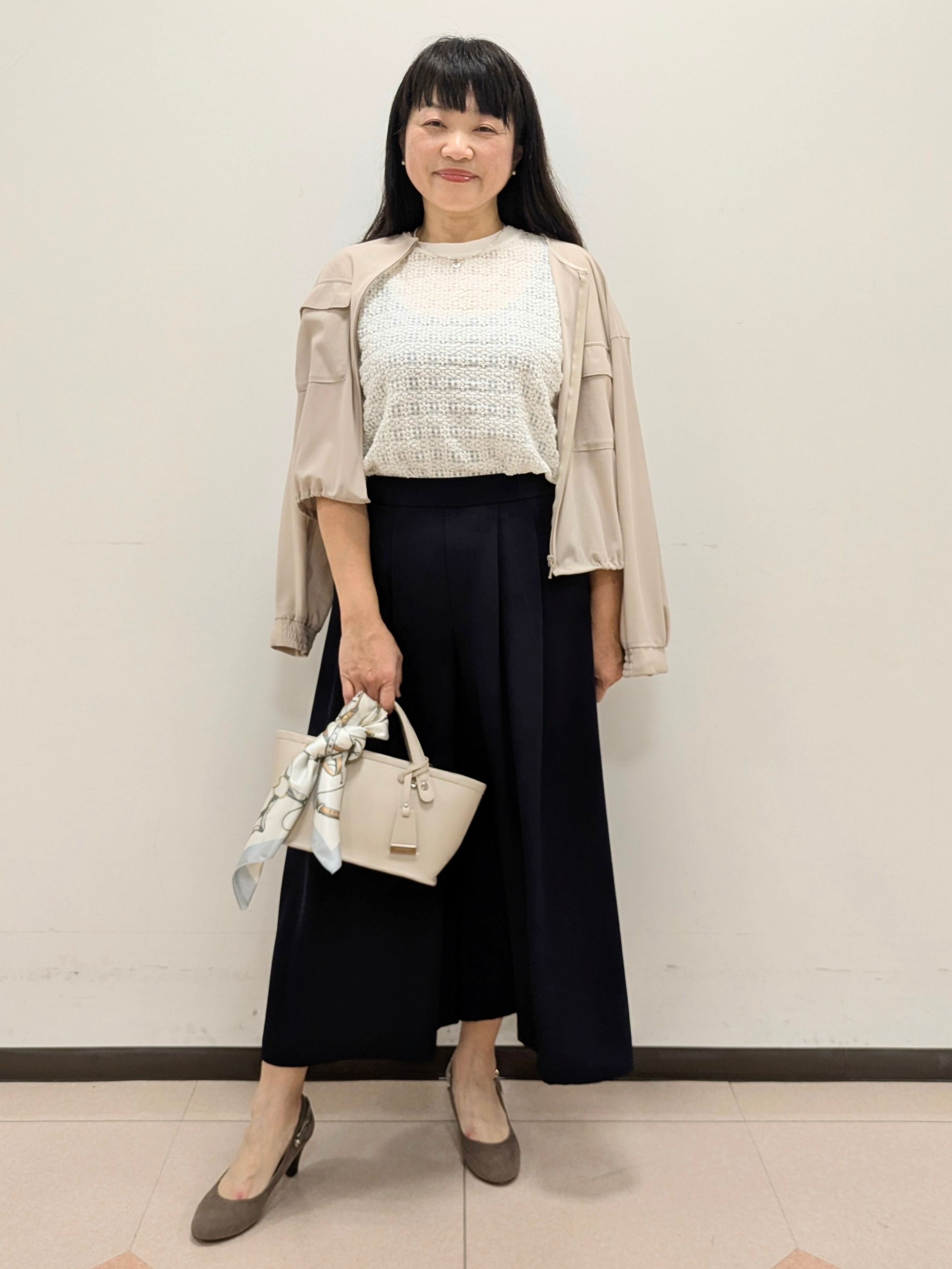 ともさんの「UNTITLED｜◆【洗える】シアーブルゾン」を使ったコーディネート