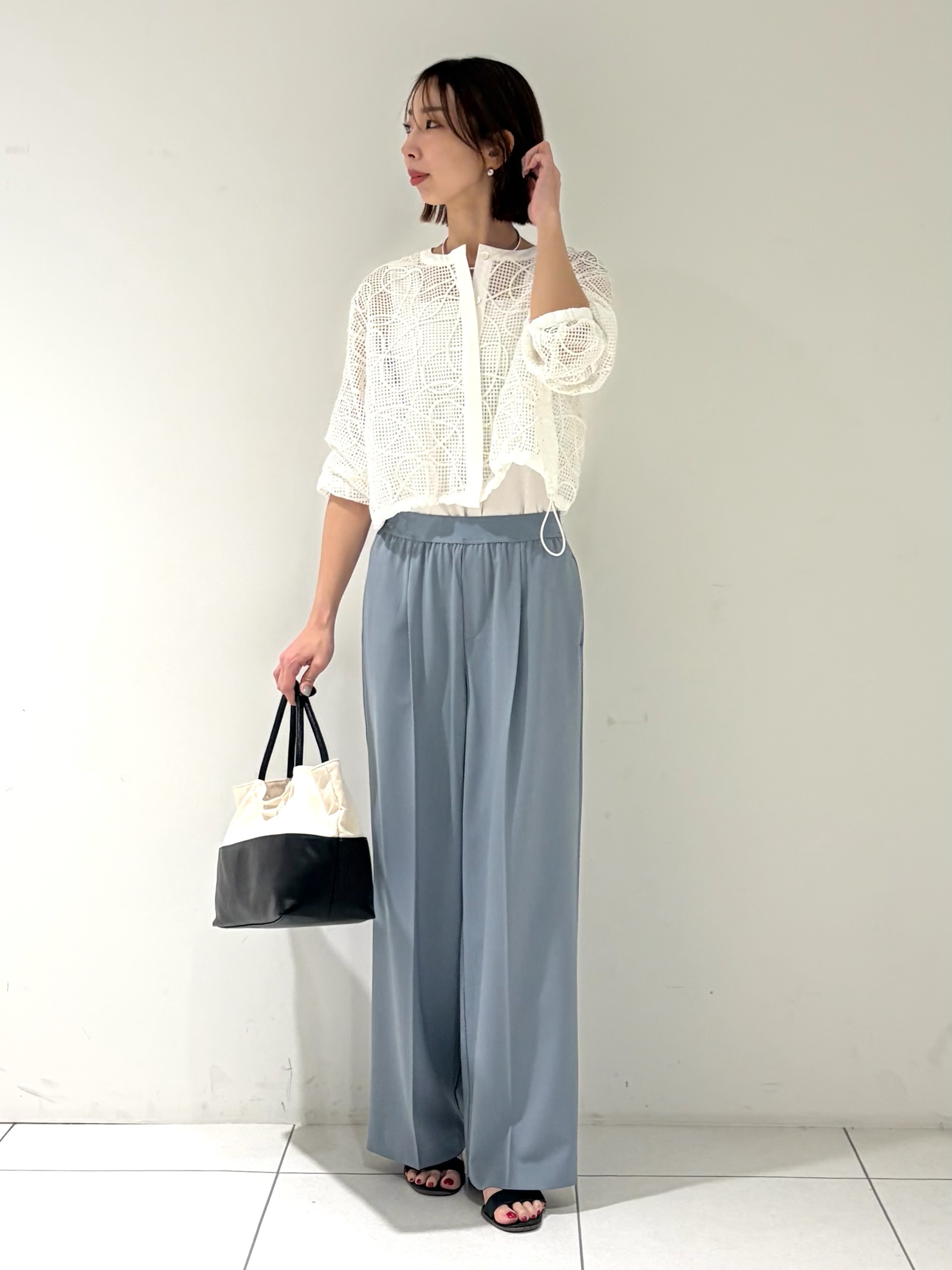 shioriさんの「INDIVI｜アートメッシュブルゾン」を使ったコーディネート