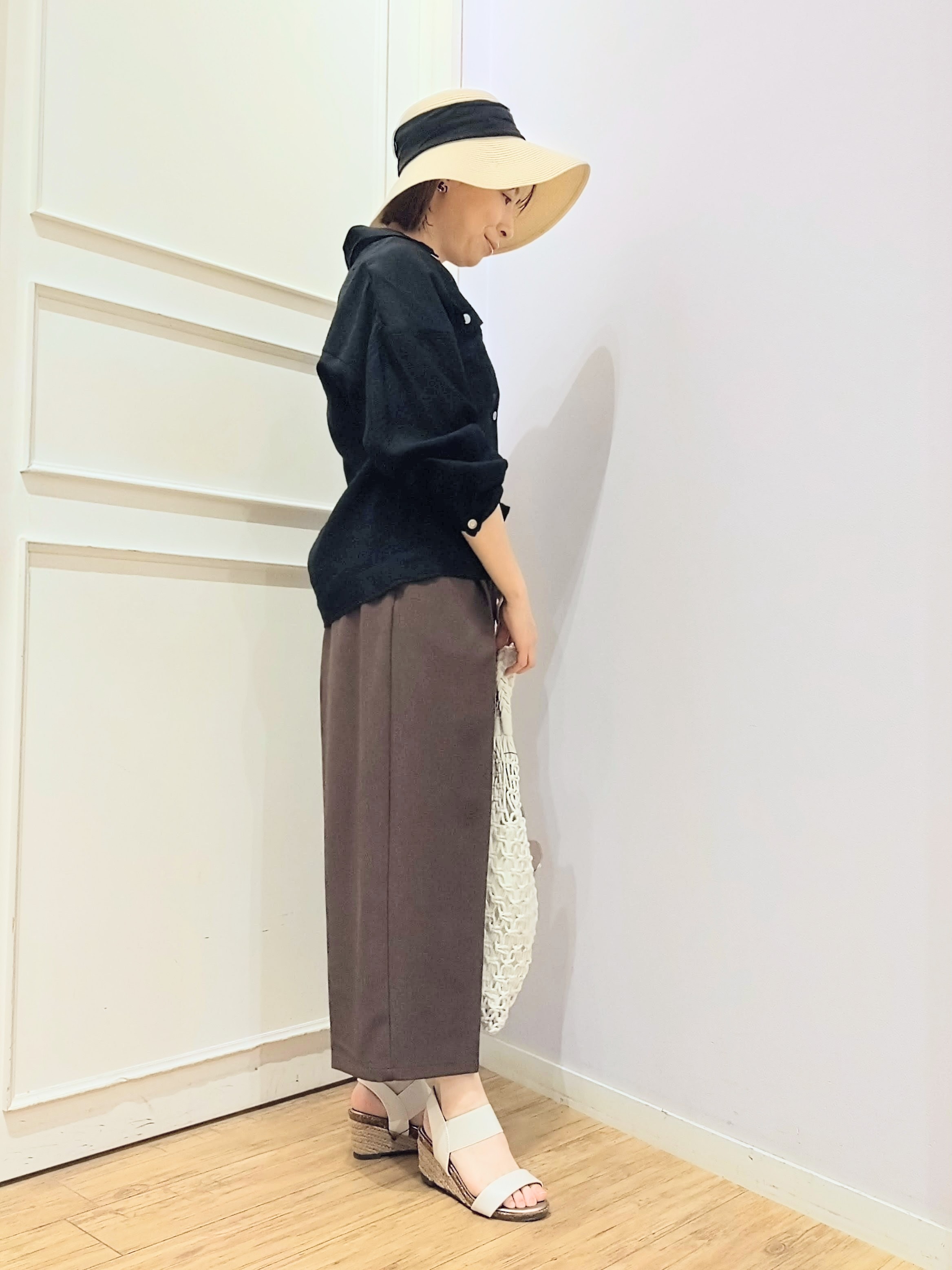 miomioさんの「SHOO･LA･RUE｜【洗濯機可/S-LL】Gジャン風シアーシャツジャケット」を使ったコーディネート